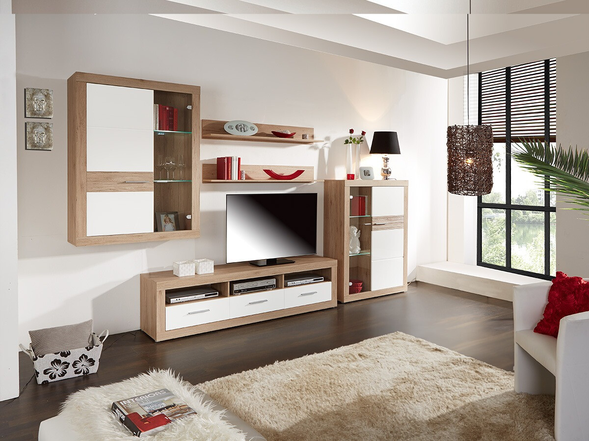 Buffet Romfera 108 (Blanc + Chêne de san remo)