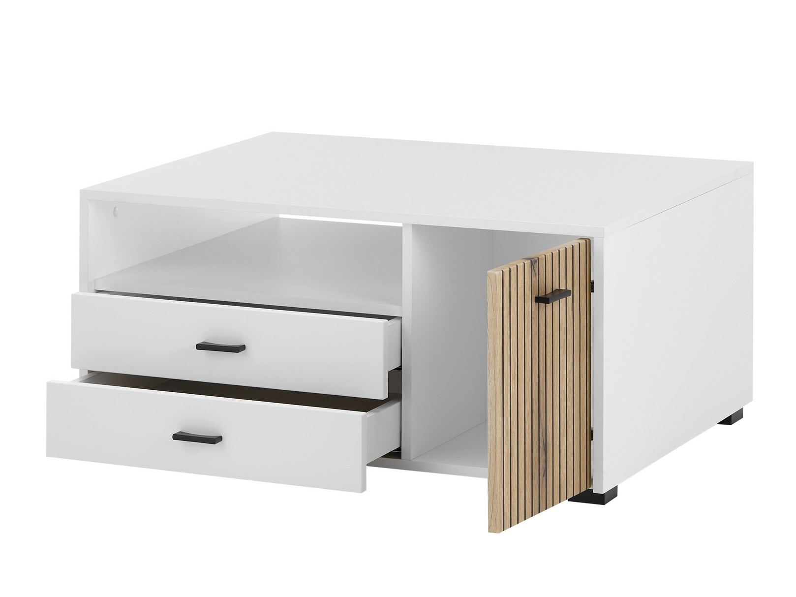Table basse Belmelu 109 (Blanc + Chêne)