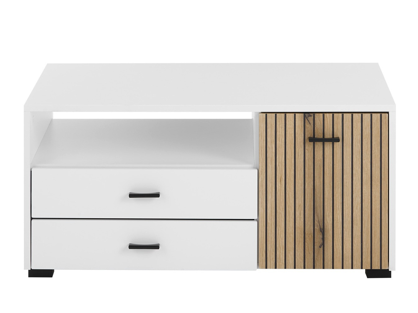 Table basse Belmelu 109 (Blanc + Chêne)