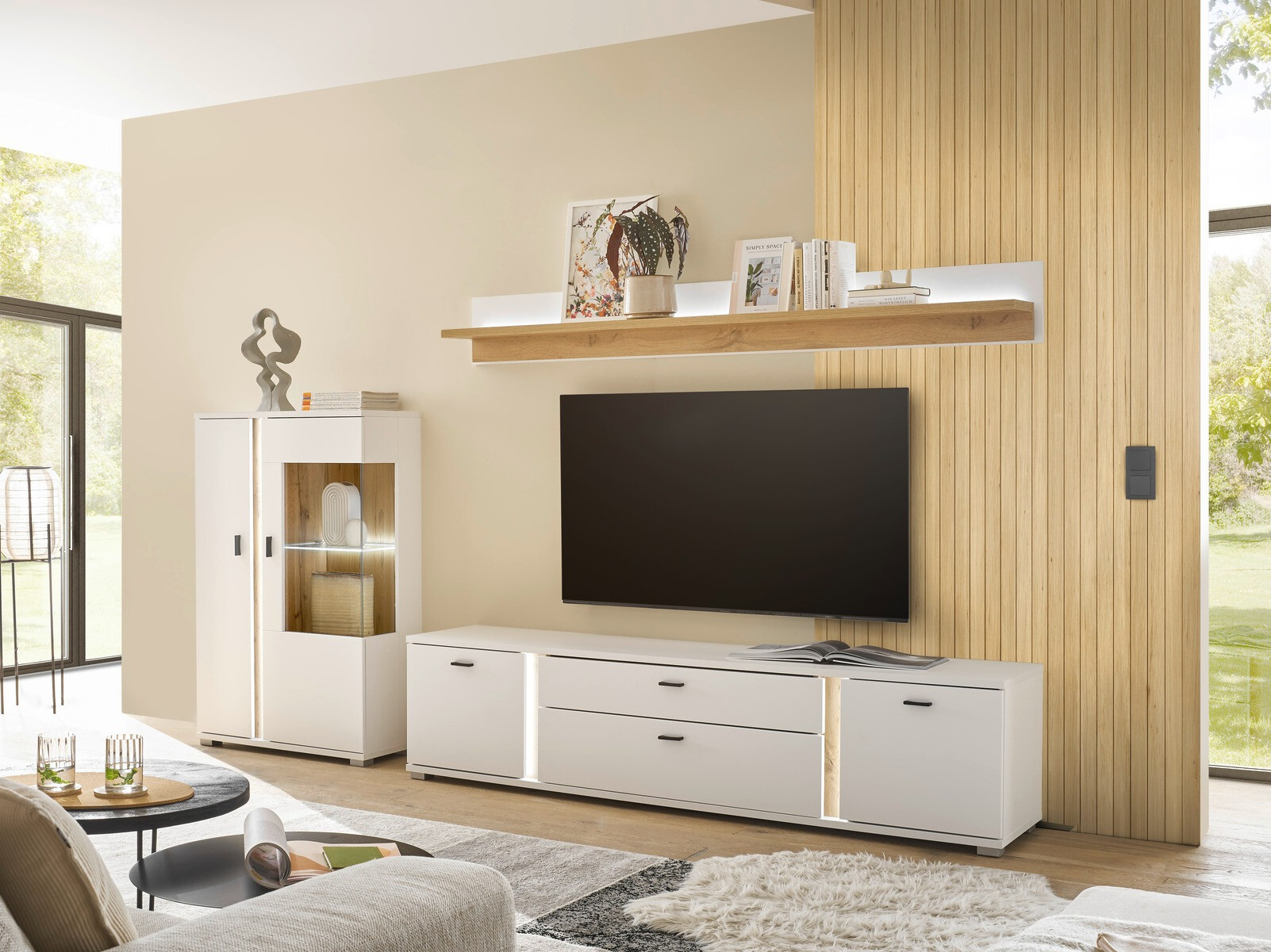 Buffet Avimavi 102 (Blanc + Chêne wotan)