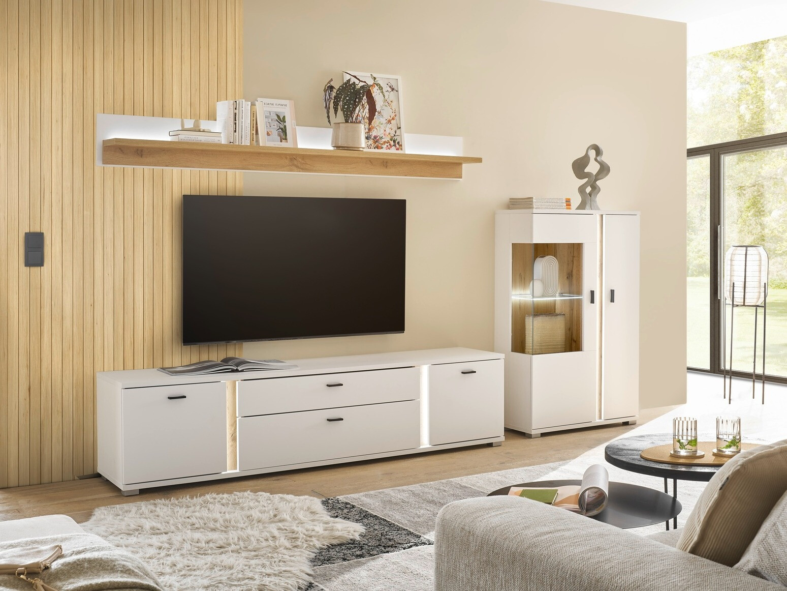 Buffet Avimavi 102 (Blanc + Chêne wotan)