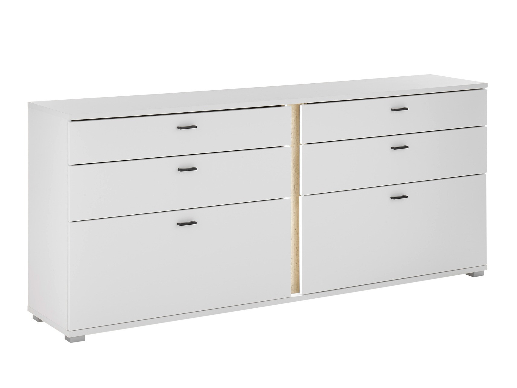 Commode Avimavi 107 (Blanc + Chêne wotan)