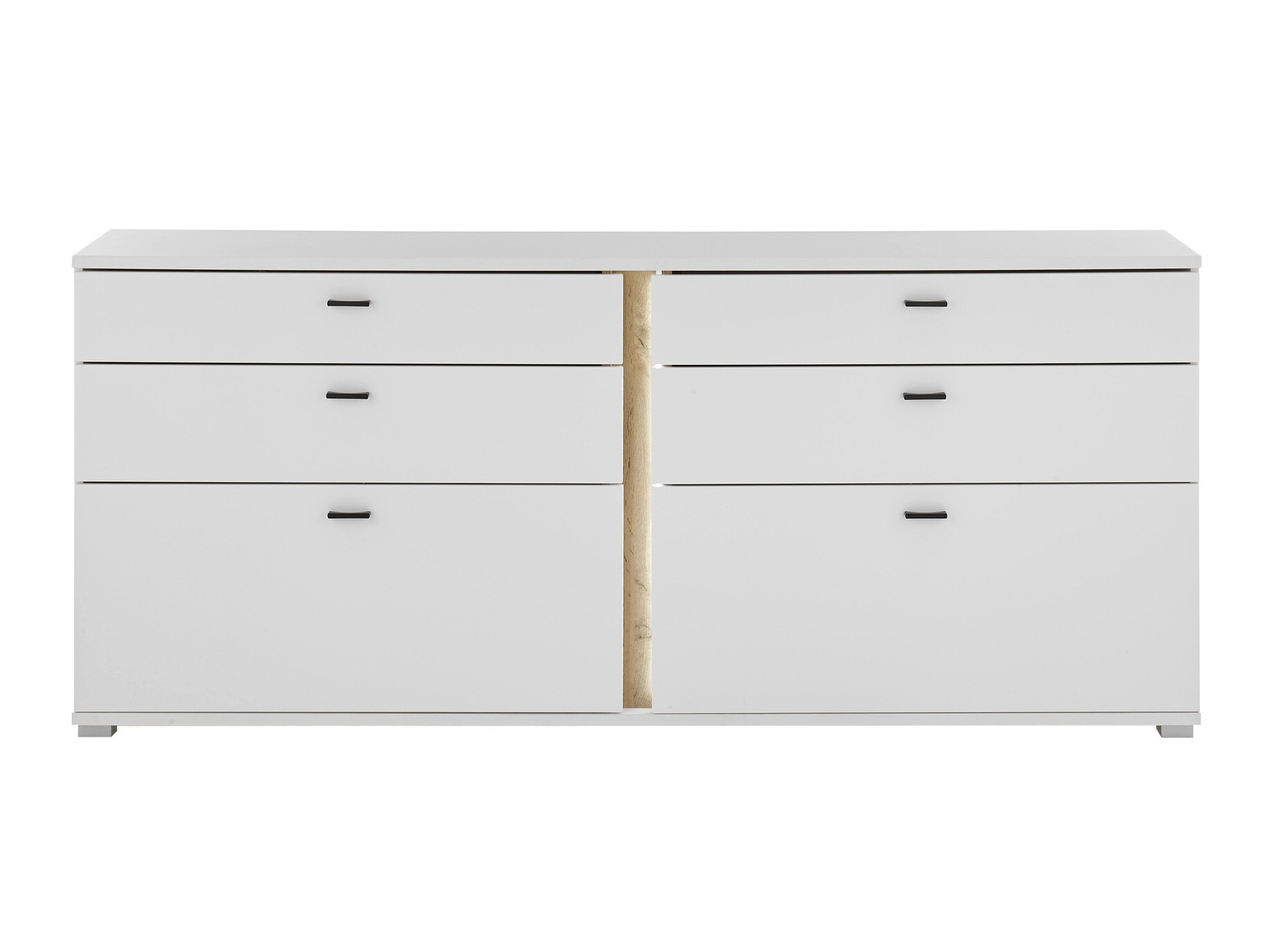 Commode Avimavi 107 (Blanc + Chêne wotan)