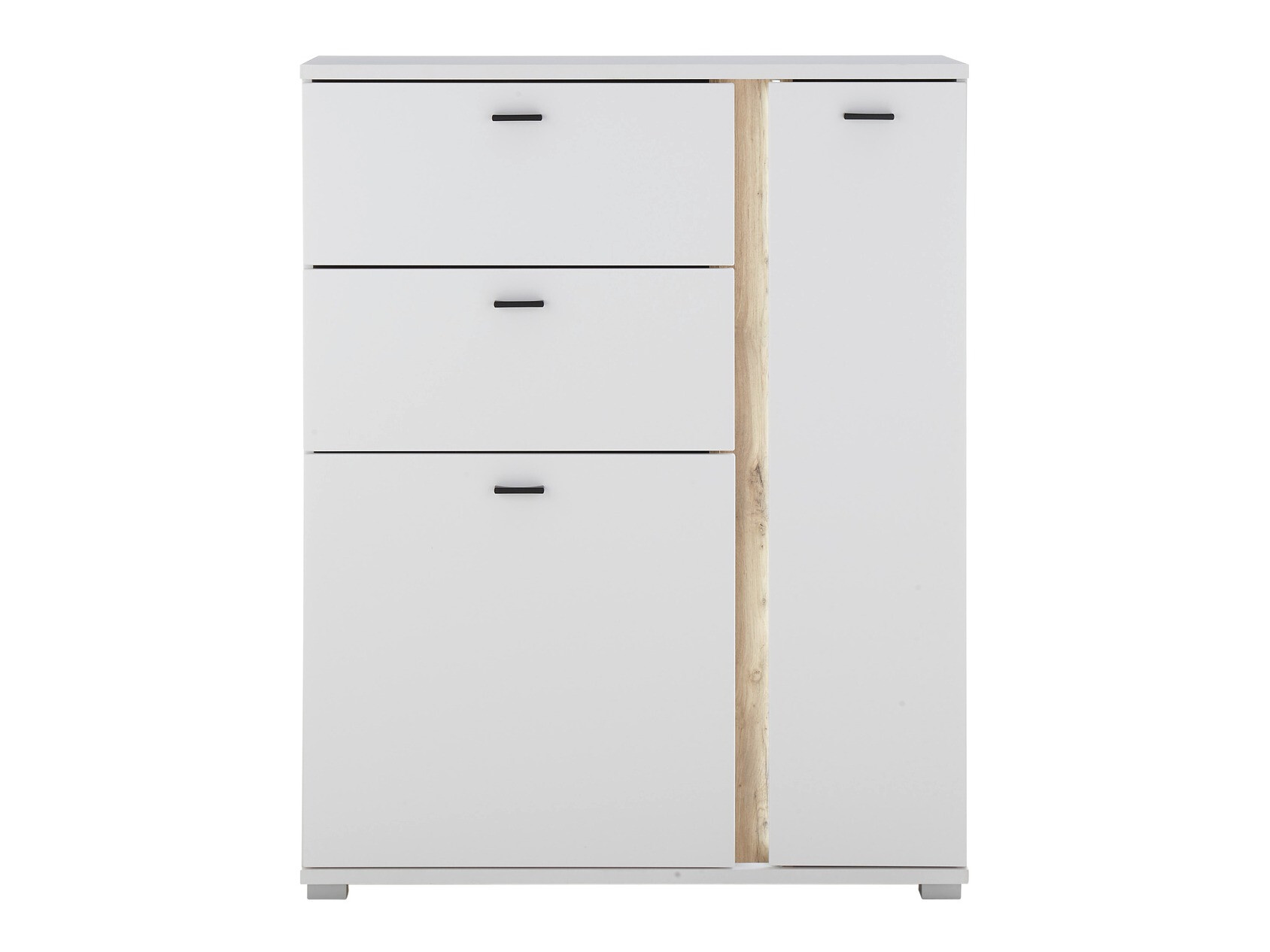 Commode Avimavi 108 (Blanc + Chêne wotan)