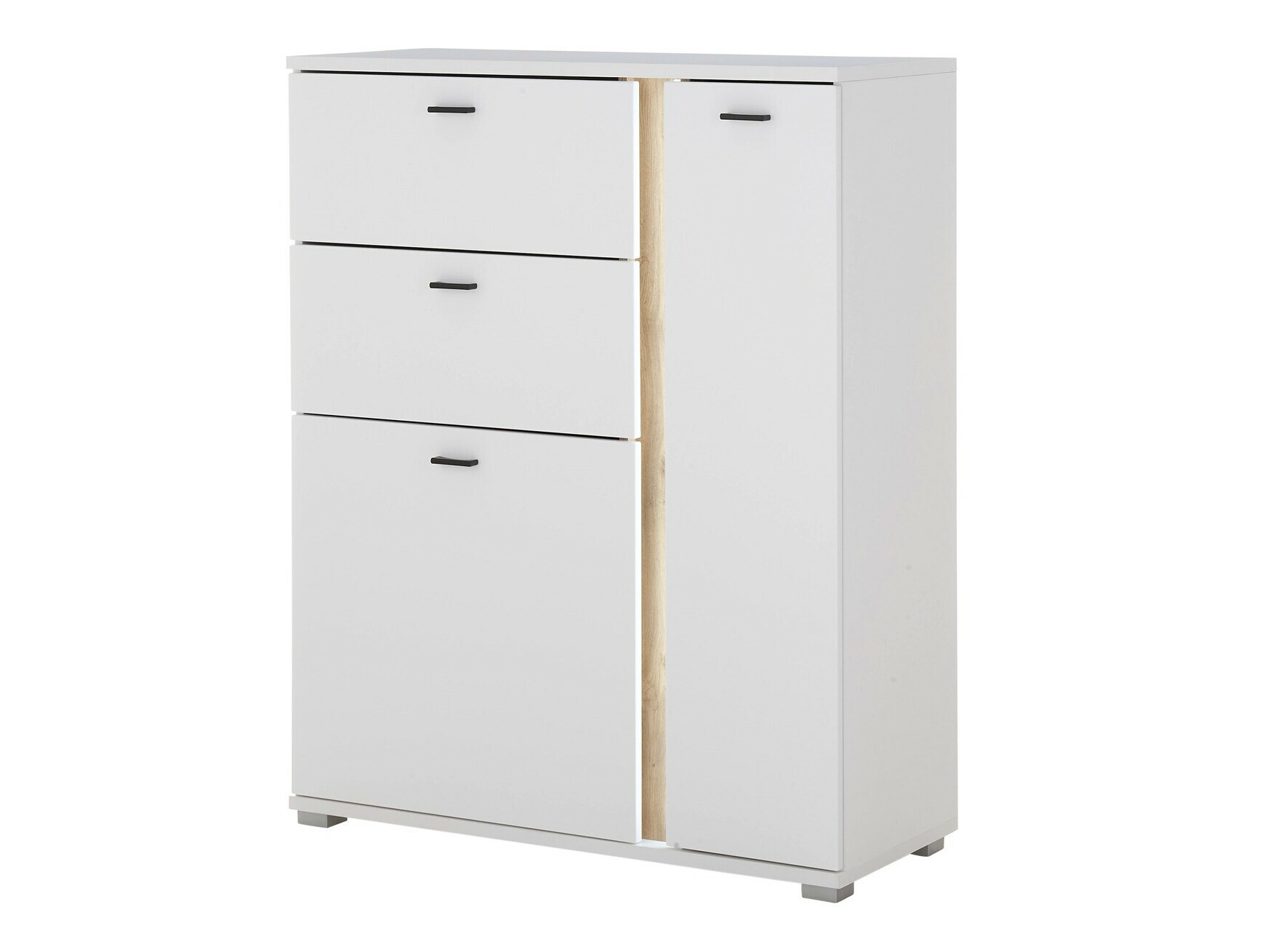 Commode Avimavi 108 (Blanc + Chêne wotan)