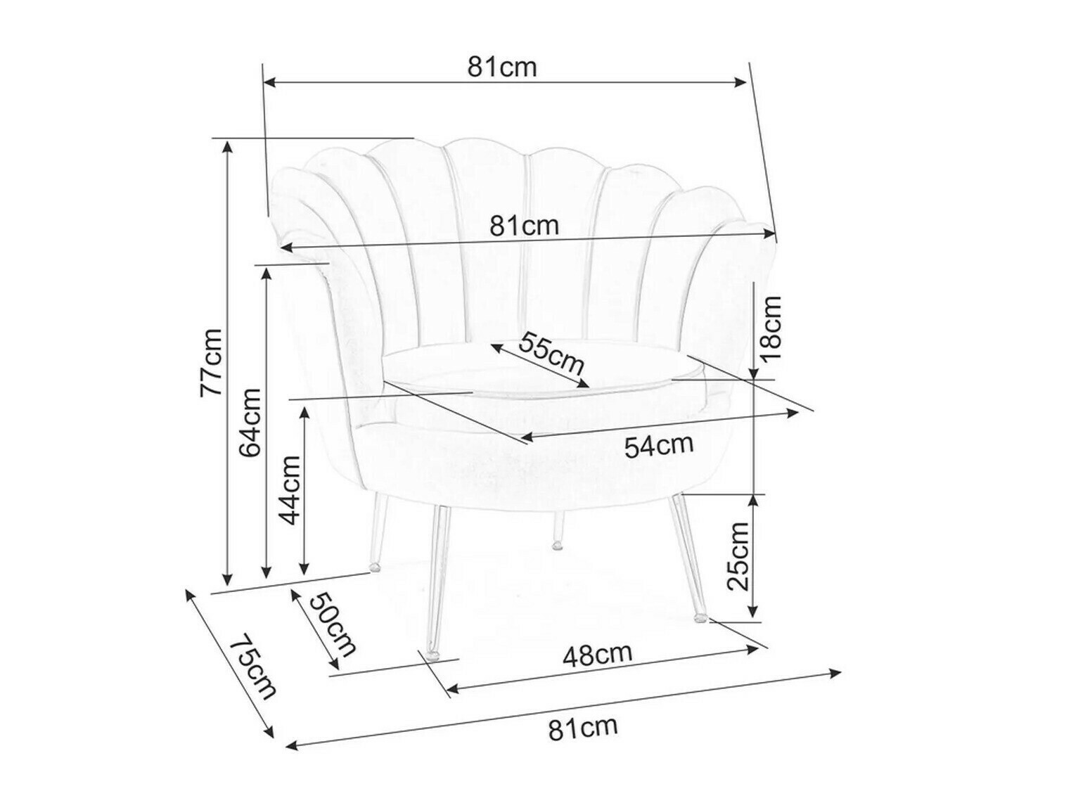 Fauteuil Detroit 483 (Beige)