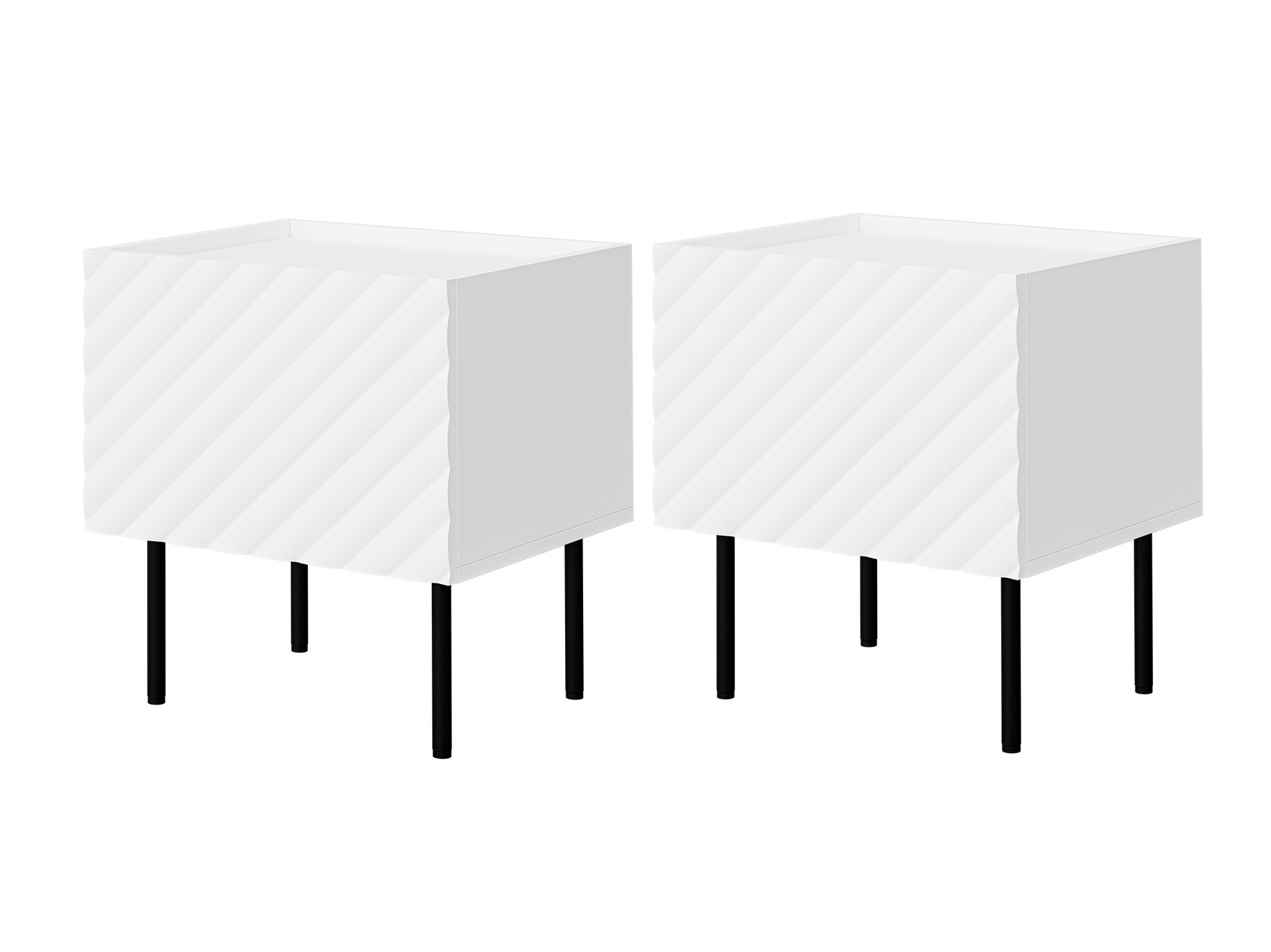 Ensemble de tables de chevet Sillen (Blanc)