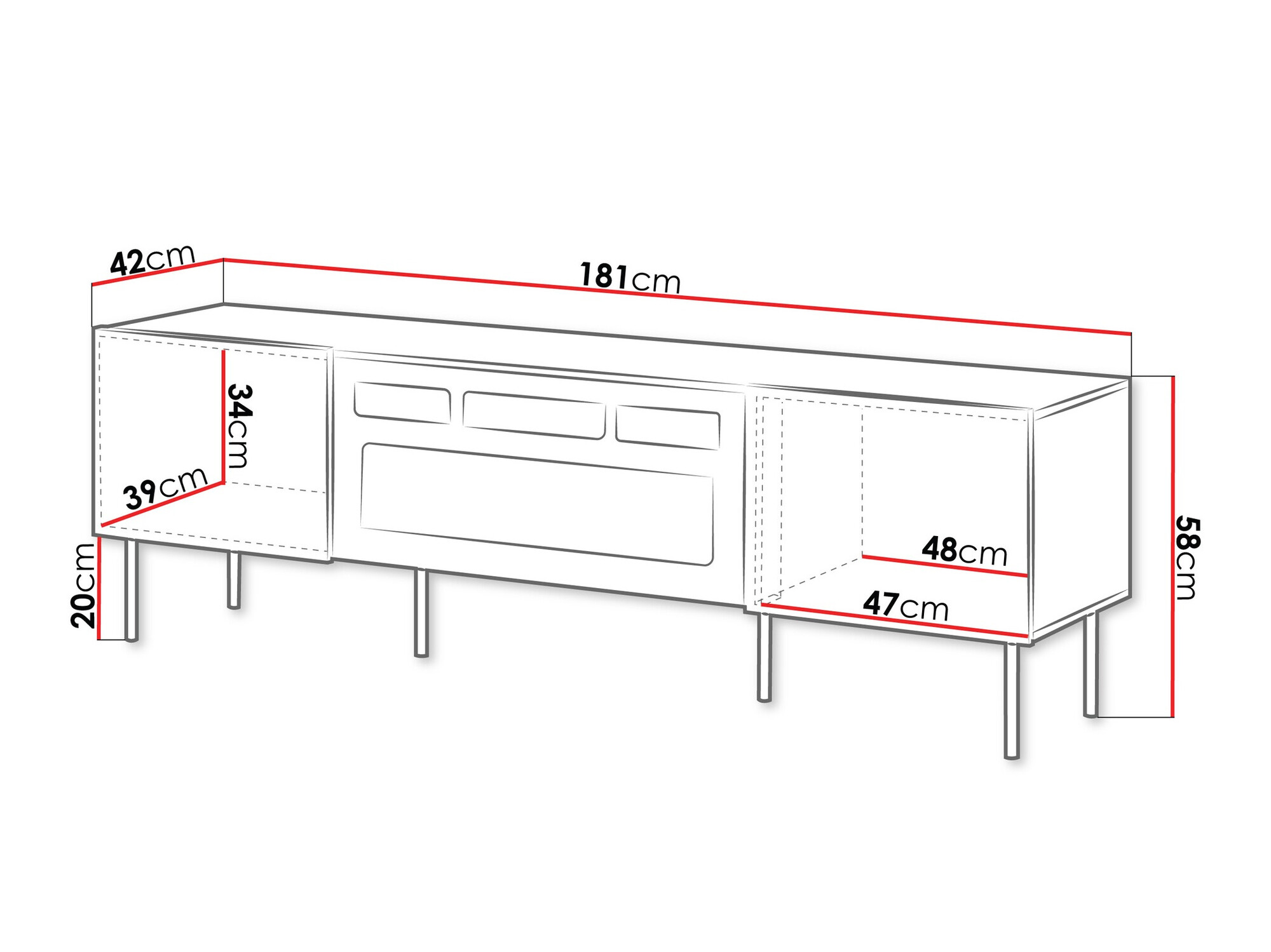 Meuble TV Melala 107