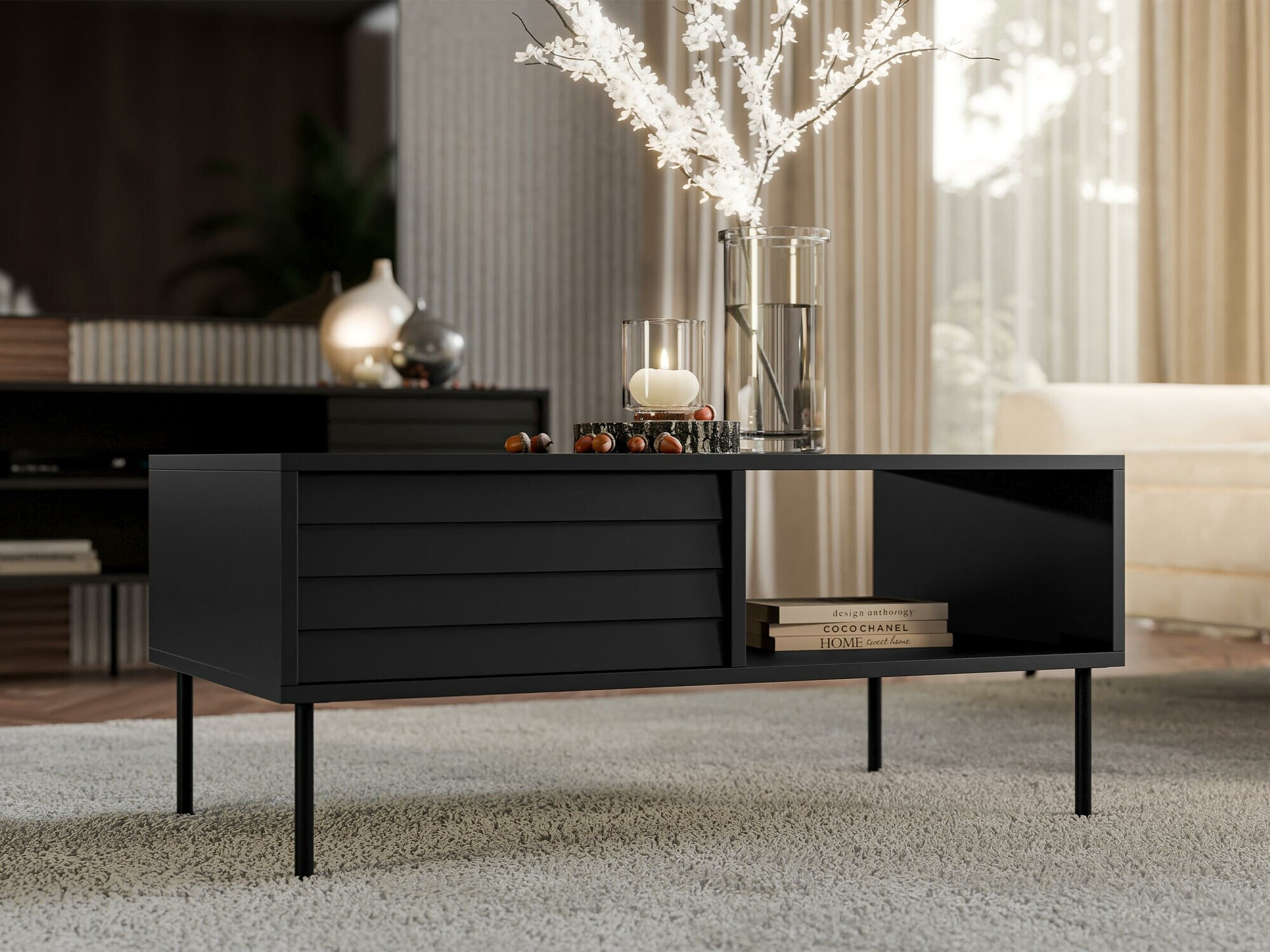 Table basse Flosoru 103 (Noir)