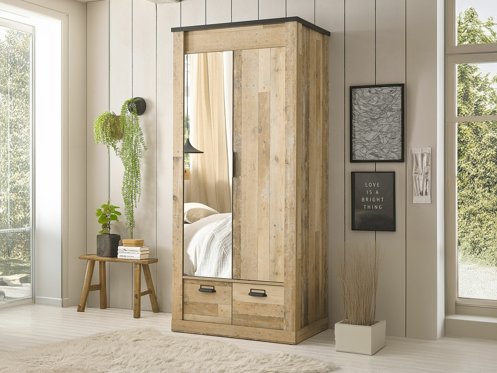 Armoire Cirtale 106 (Anthracite + Arbre âgé)