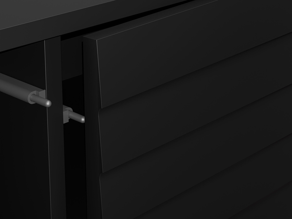 Meuble TV Flosoru 104 (Noyer + Noir)