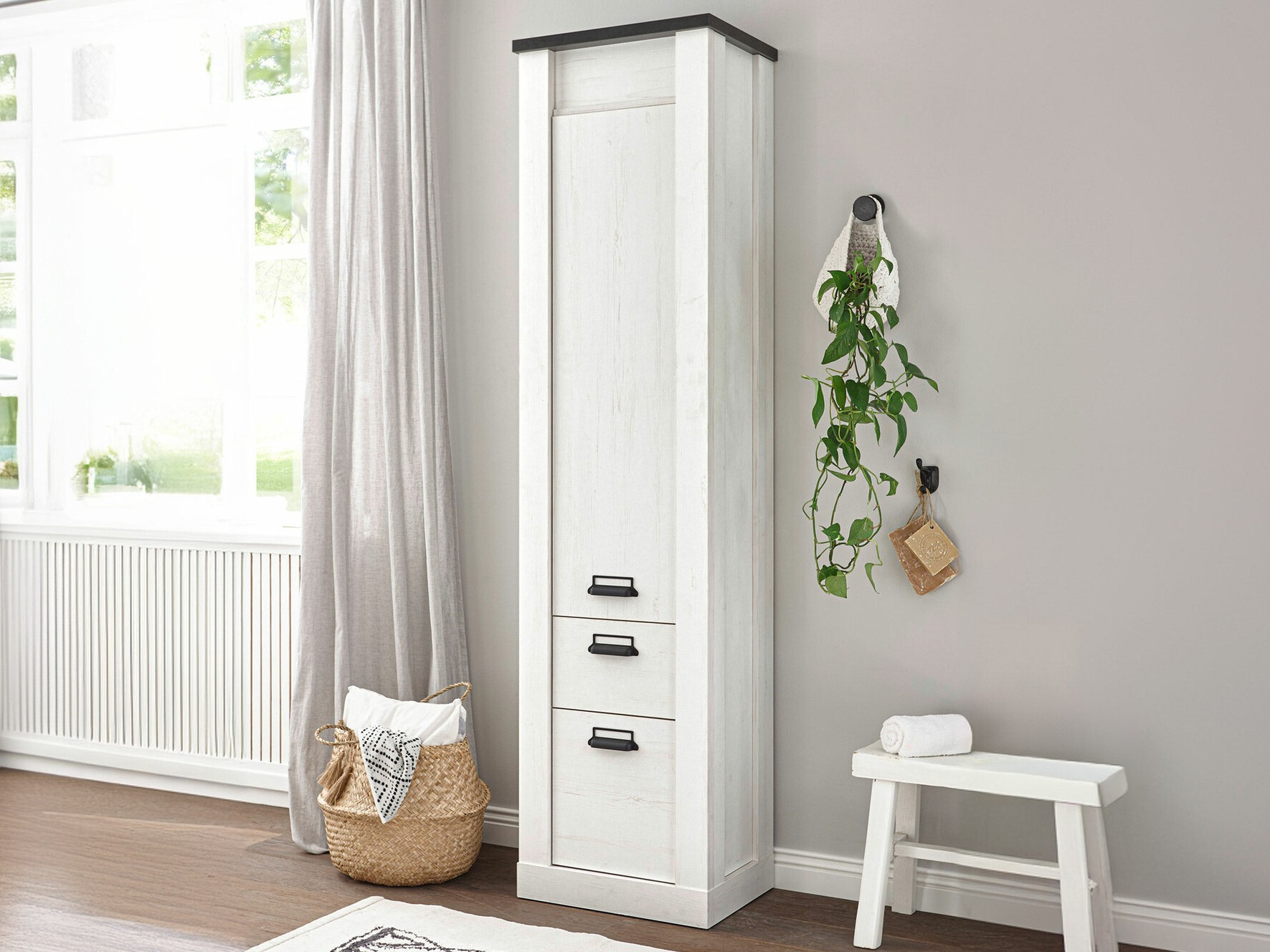 Étagère Cirtale 115 (Anthracite + Pin blanchi)