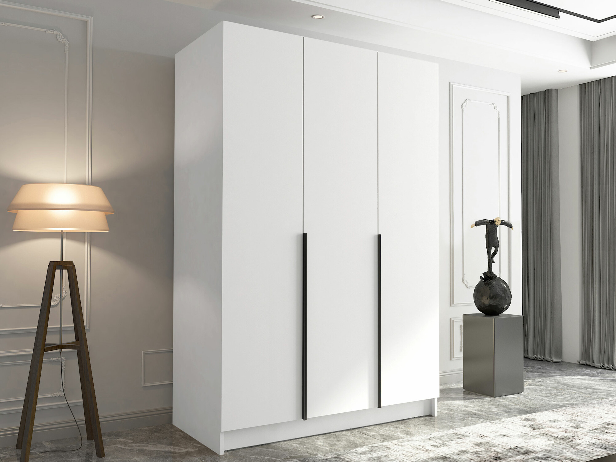 Armoire Closico Decoron I (Blanc + Noir)