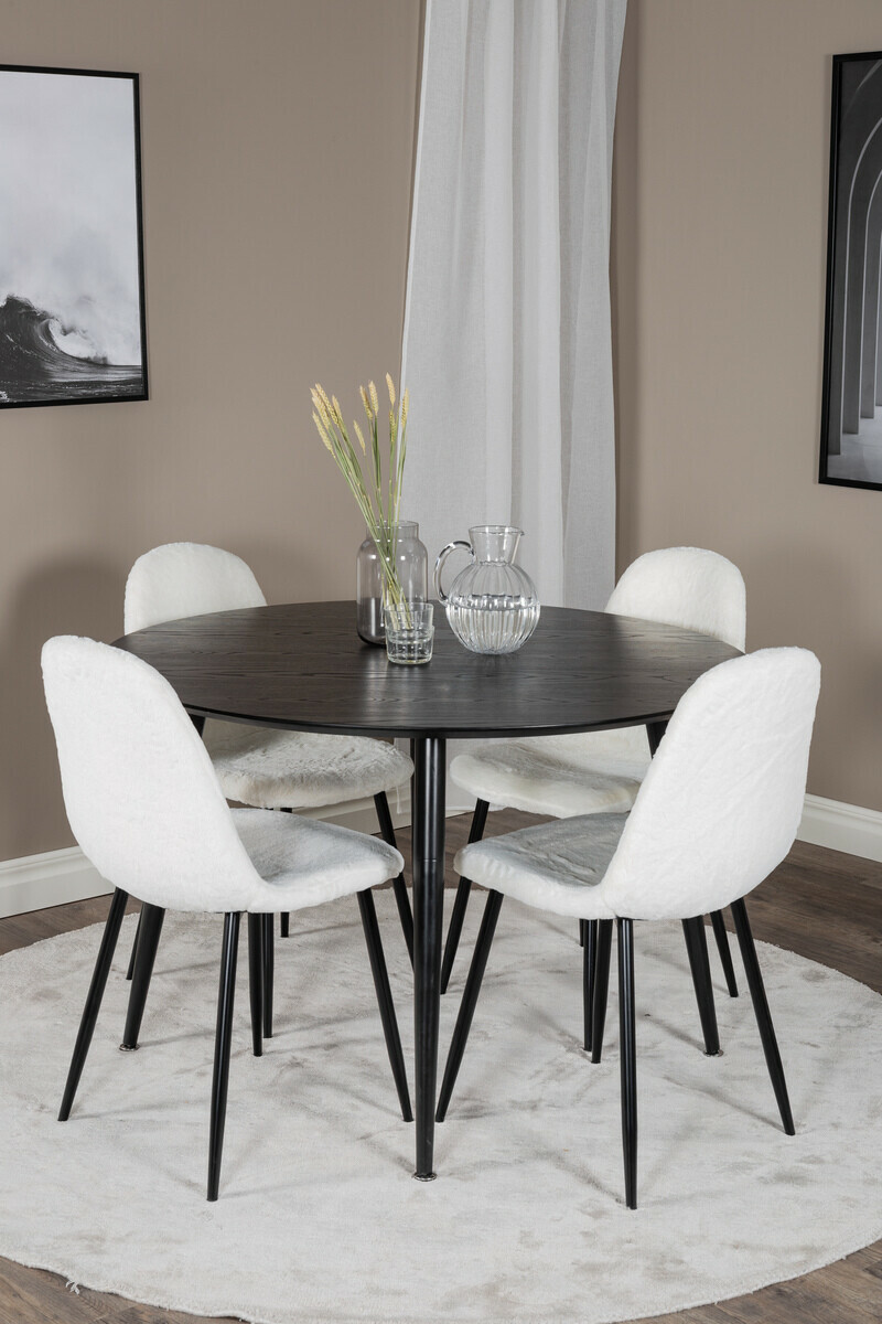 Chaise Dallas 201 (Blanc + Noir)