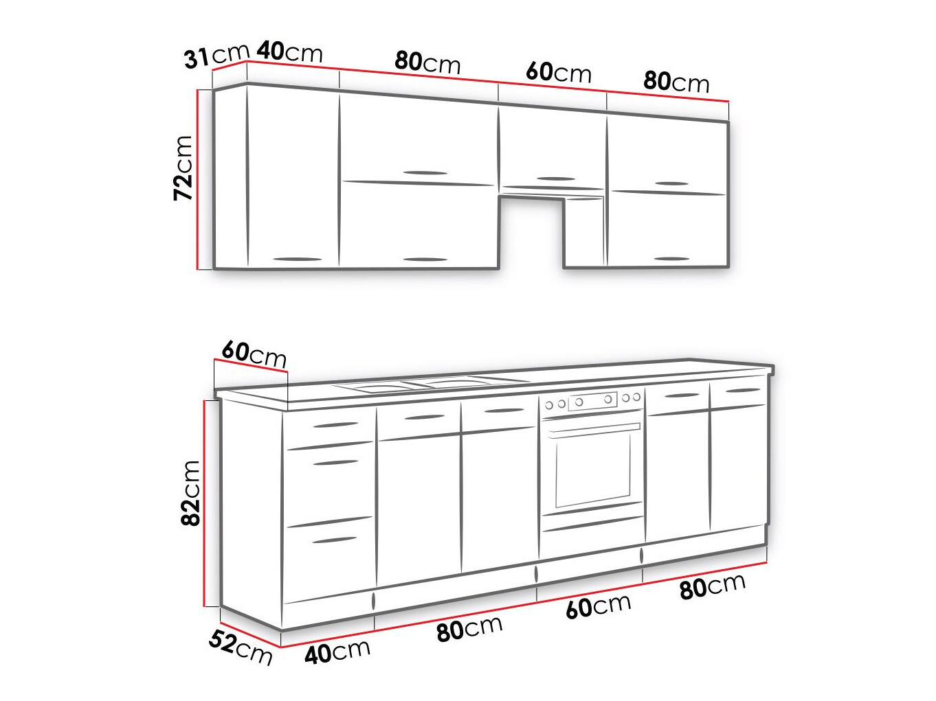 Cuisine complète modulaire Wood Dark 128