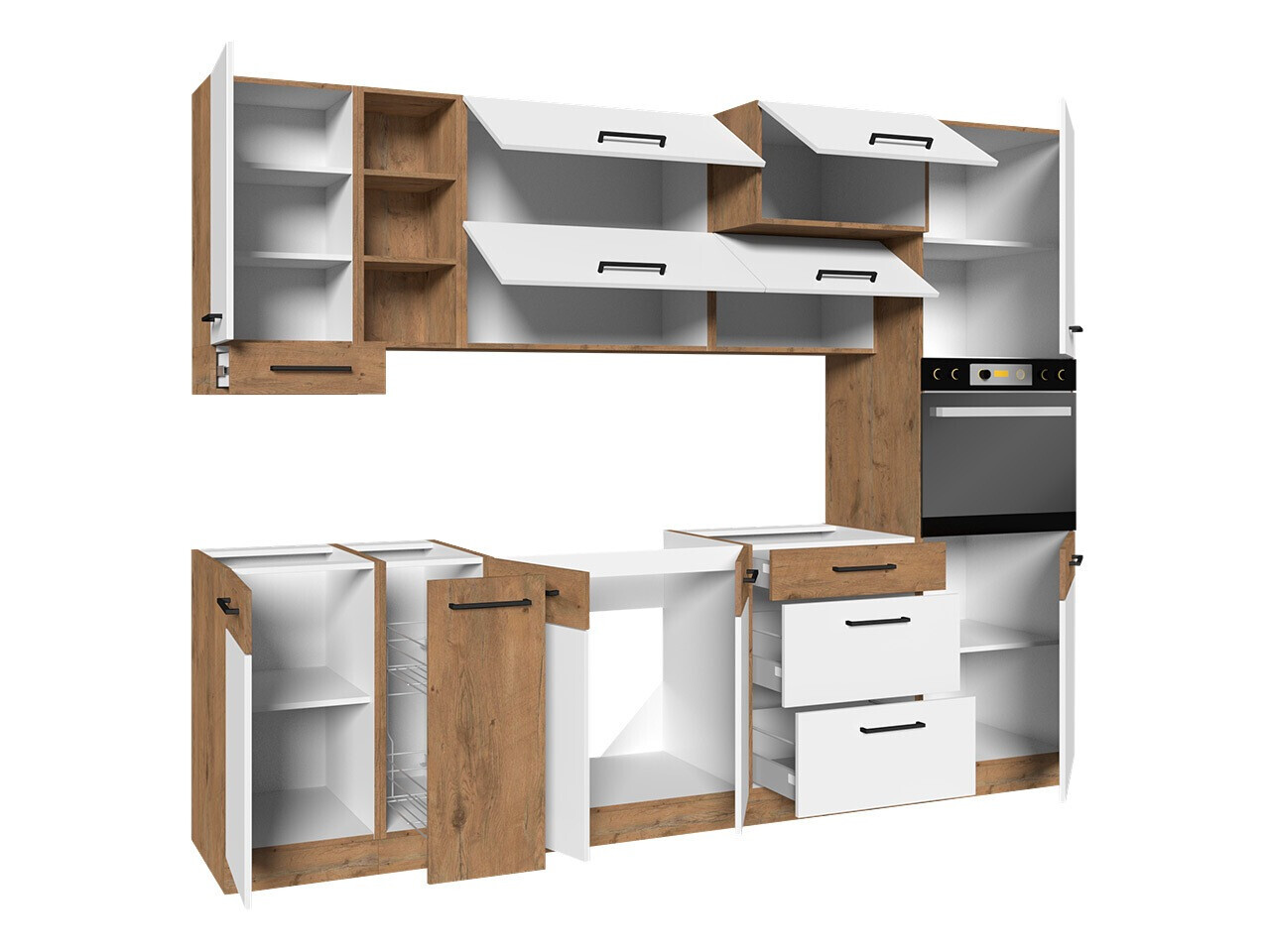 Cuisine complète modulaire Wood Dark 129