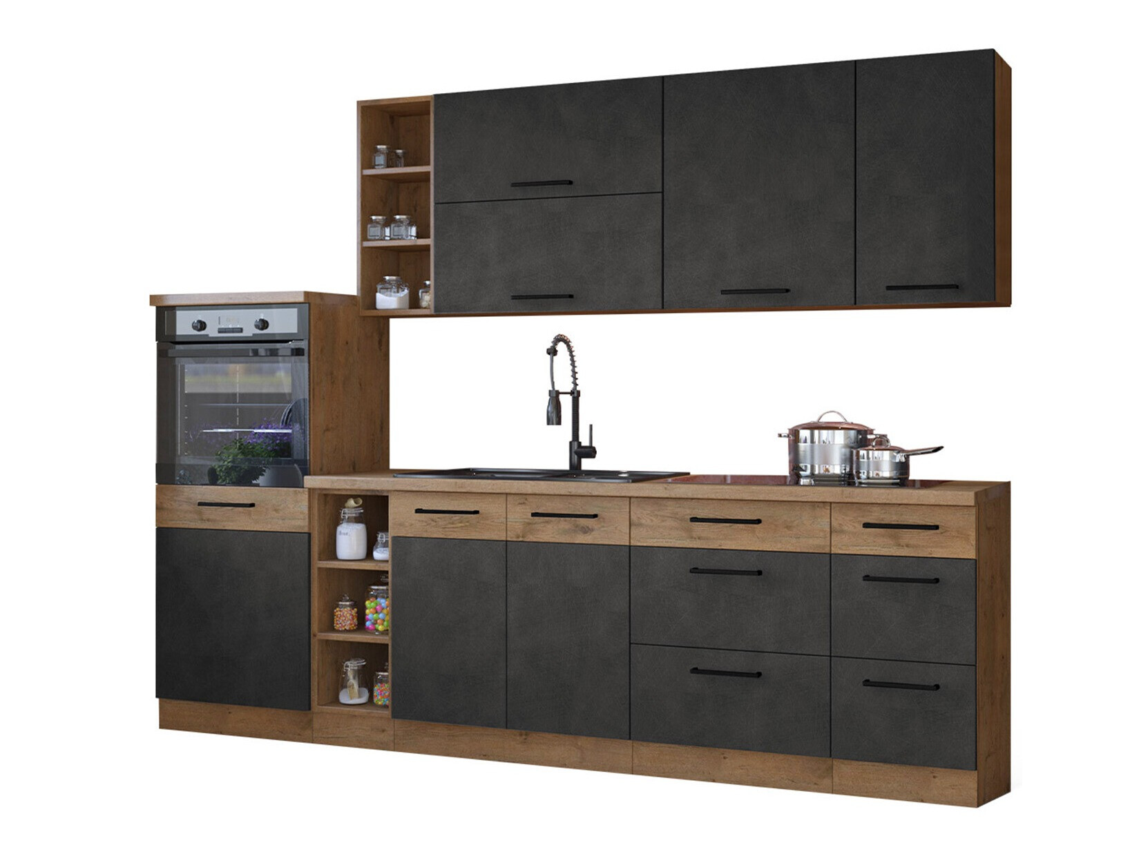 Cuisine complète modulaire Wood Grey 137