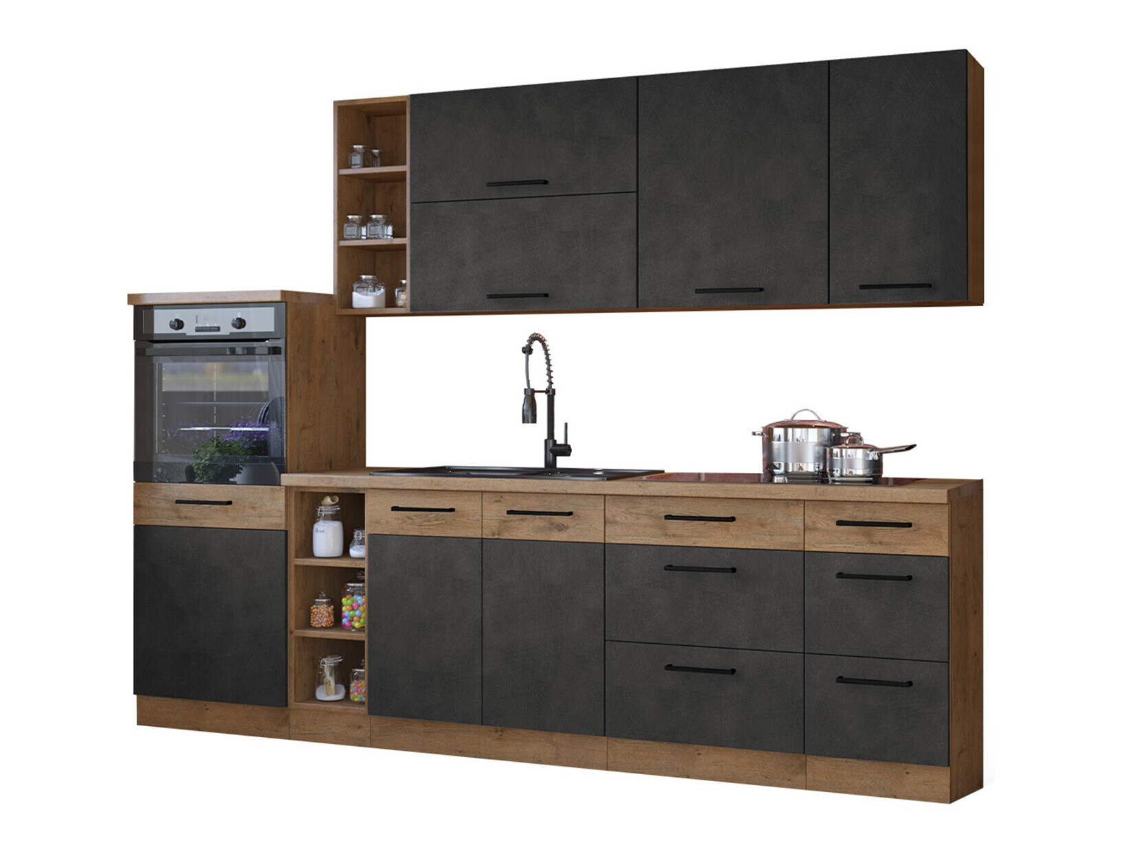 Cuisine complète modulaire Wood Grey 137