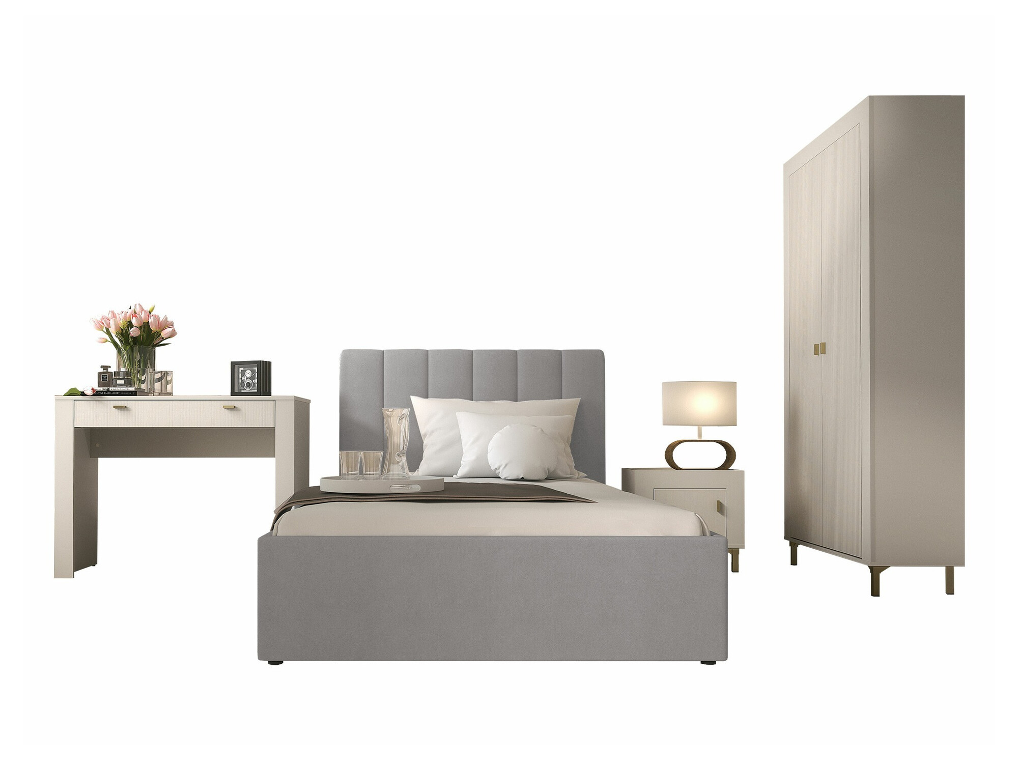 Ensemble de chambre Mormavu 112 (Cachemire + Gris)