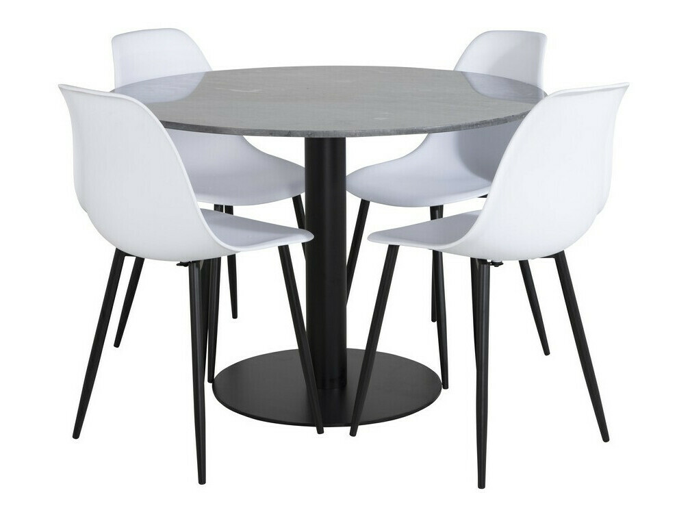 Salle à manger complète Dallas 2630 (Blanc + Noir)