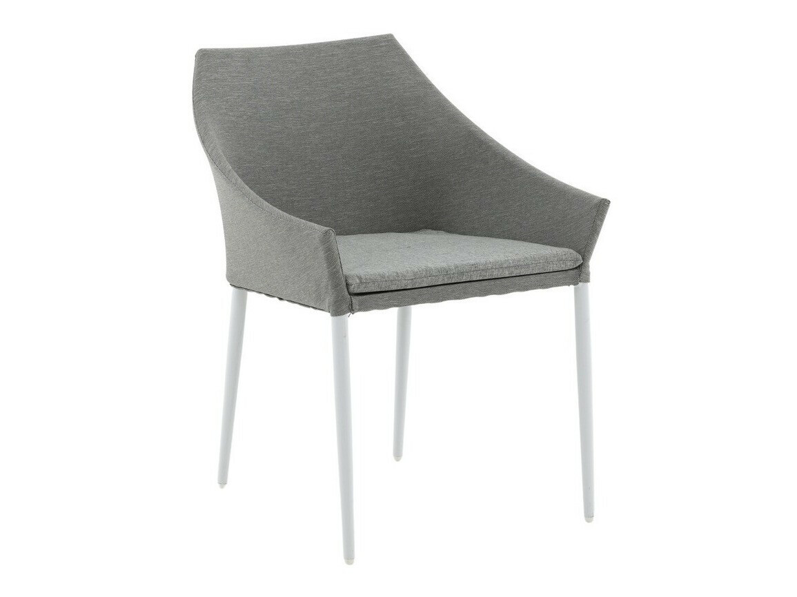 Chaise de jardin Dallas 2563 (Blanc + Gris)