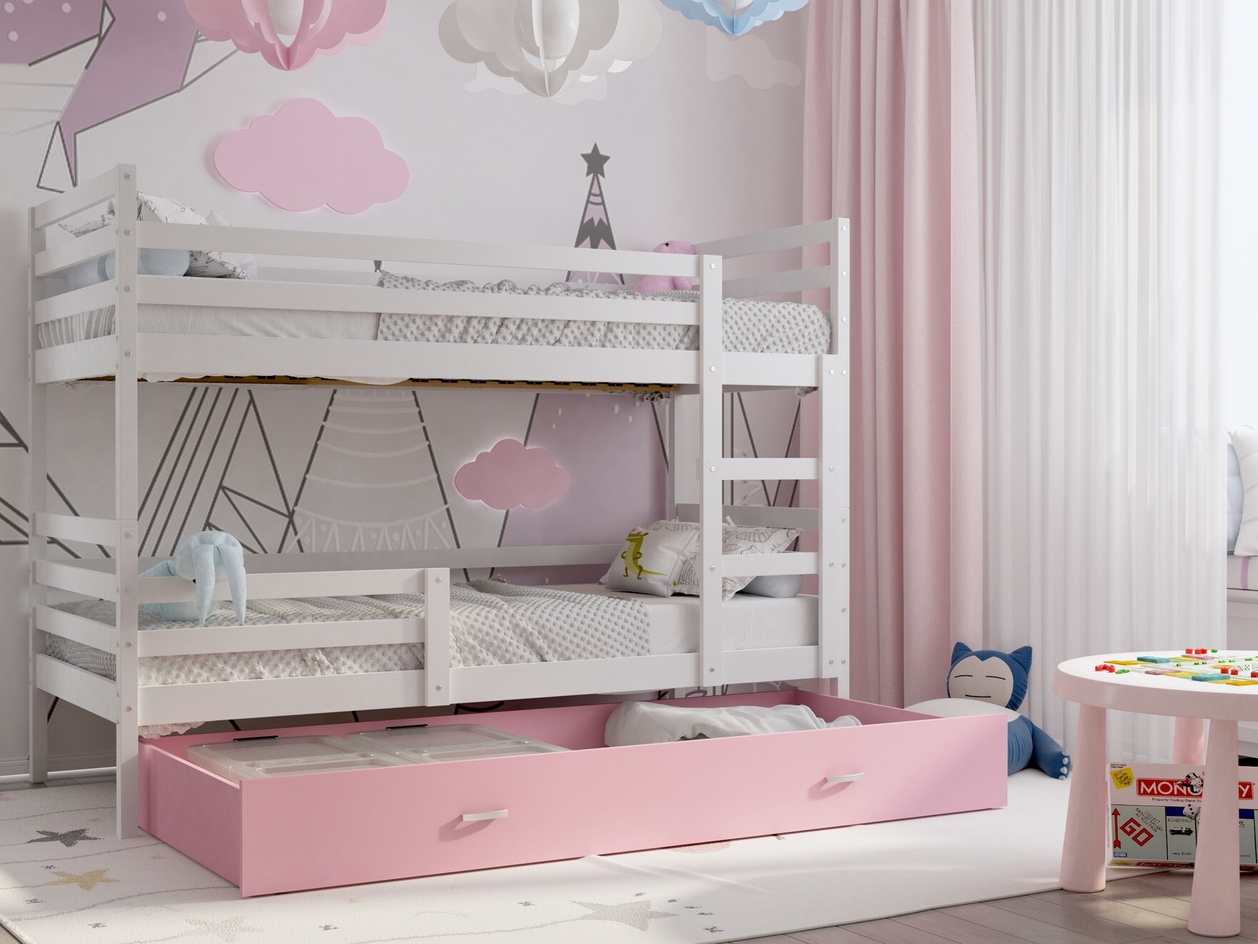 Lit superposé Aurora 108 (Blanc)