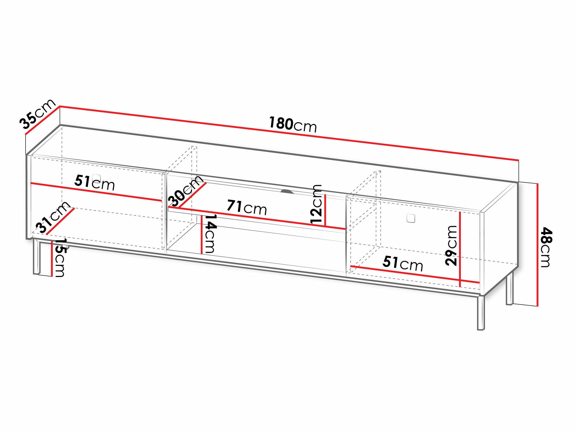 Meuble TV Comfivo Nunove (Blanc)