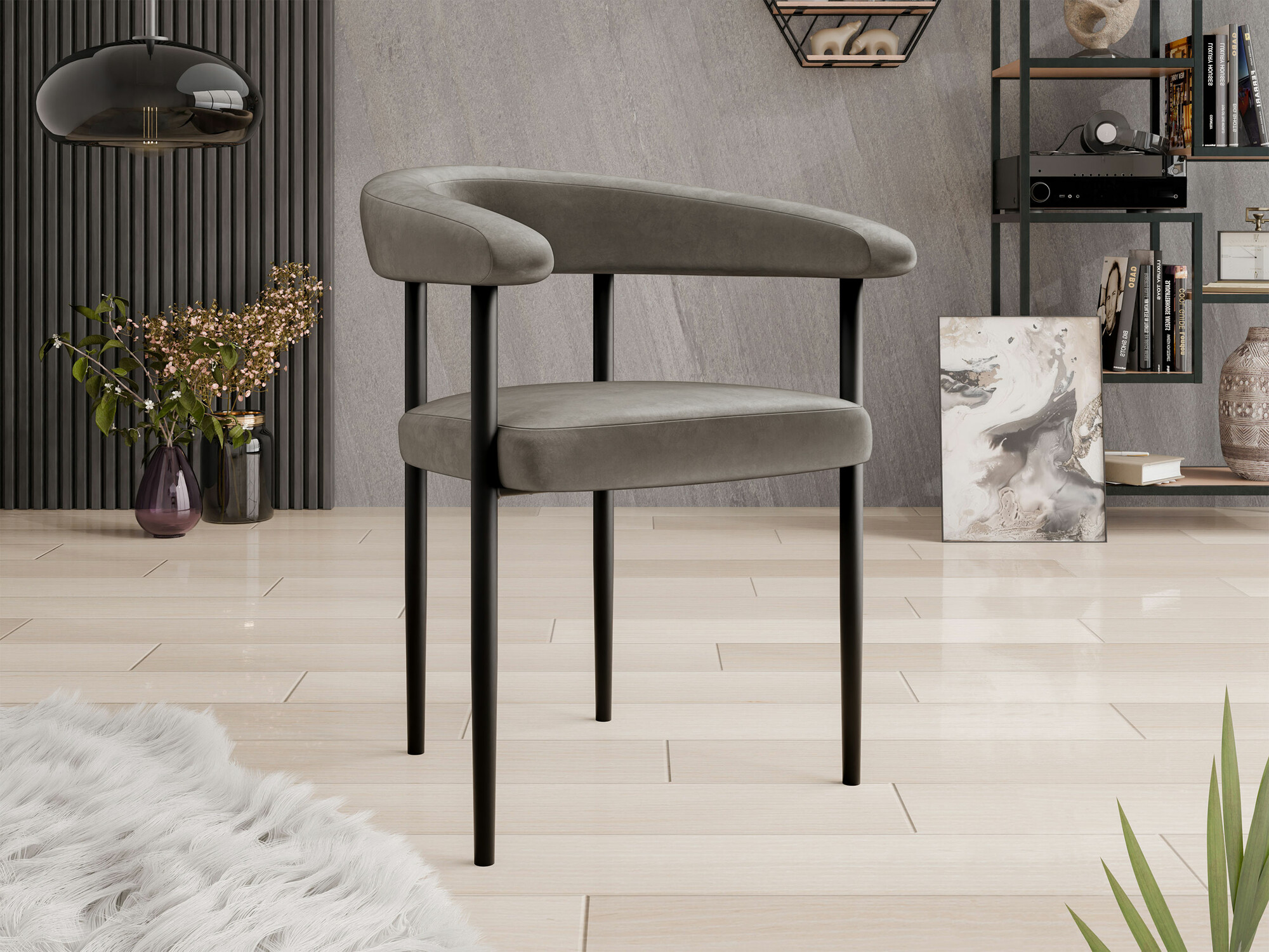 Chaise Jackson 110 (Noir + Magic Velvet 2209)