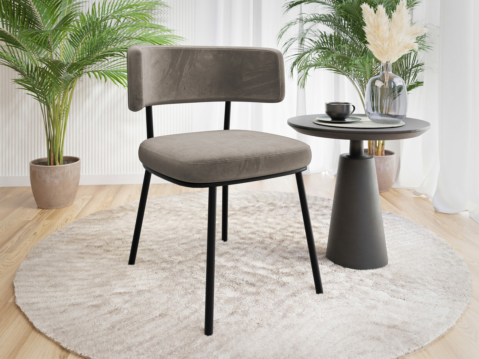 Chaise Jackson 114 (Noir + Magic Velvet 2209)