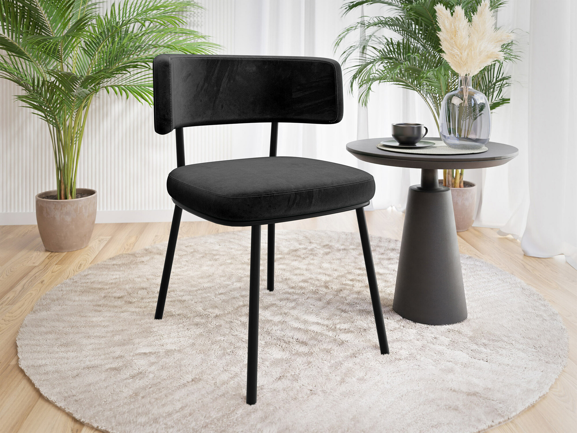 Chaise Jackson 114 (Noir + Magic Velvet 2219)