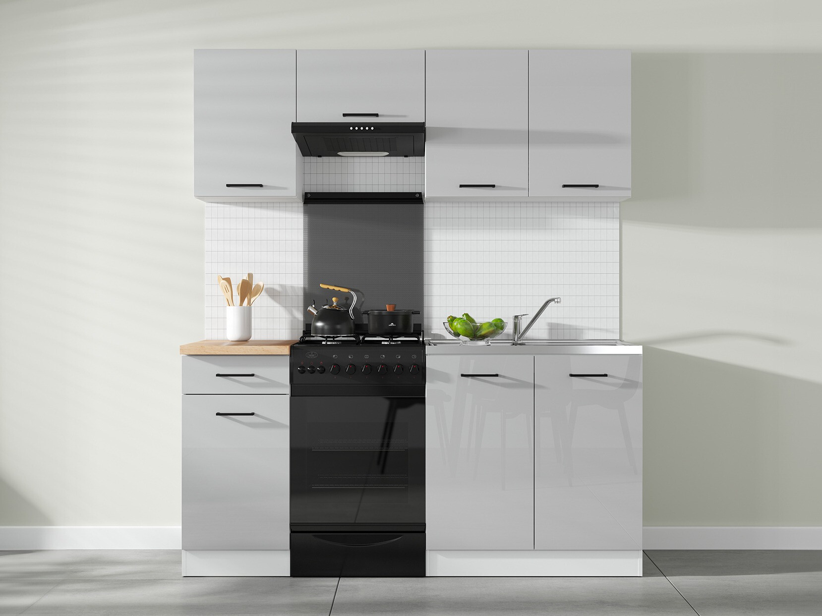 Cuisine complète modulaire Line Grey 117