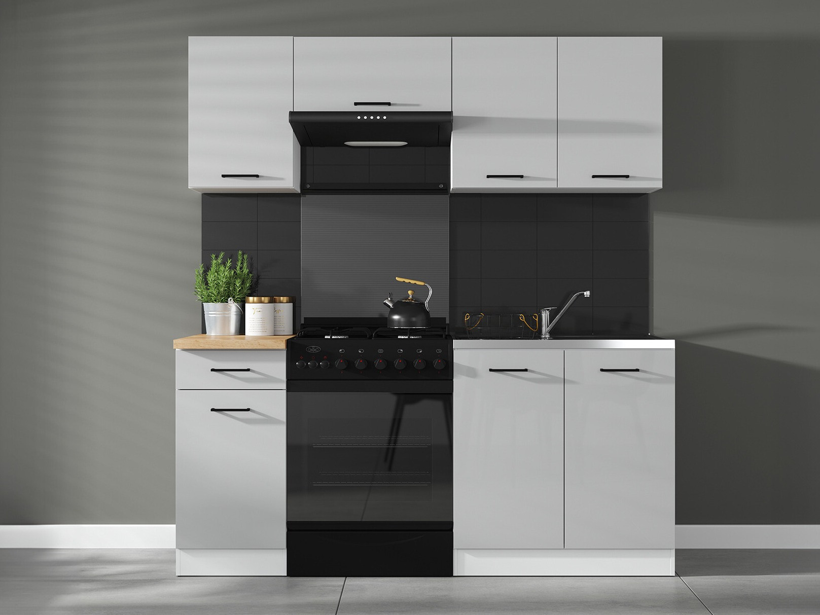 Cuisine complète modulaire Line Grey 118