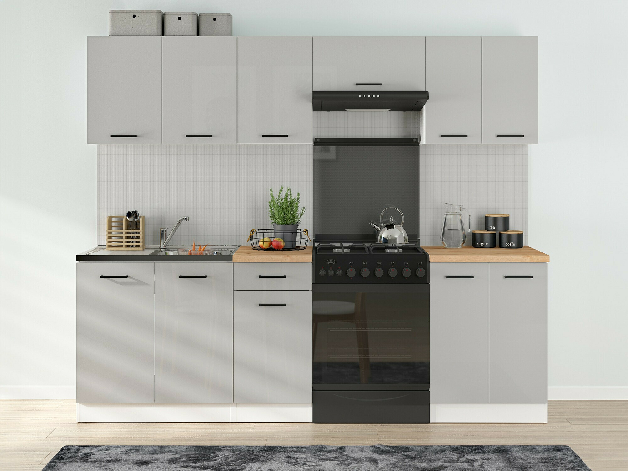 Cuisine complète modulaire Line Grey 120