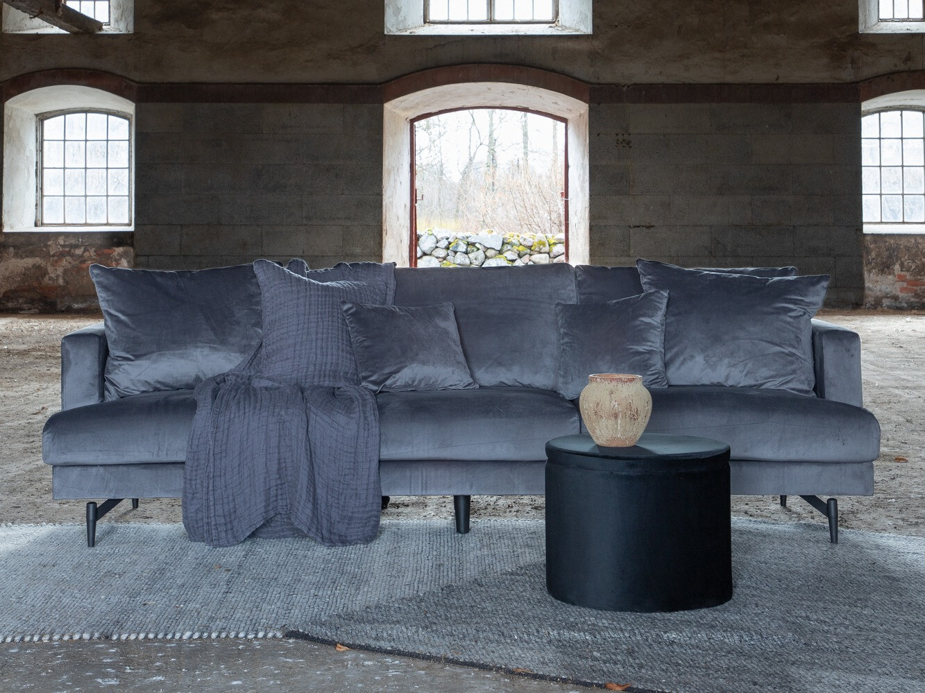 Canapé Dallas 1699 (Gris foncé)