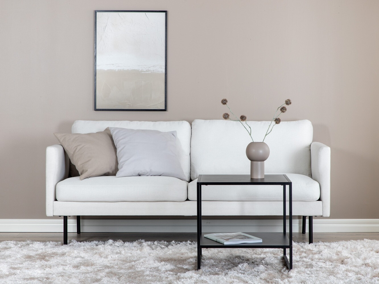 Canapé Fercame 100 (Beige + Noir)