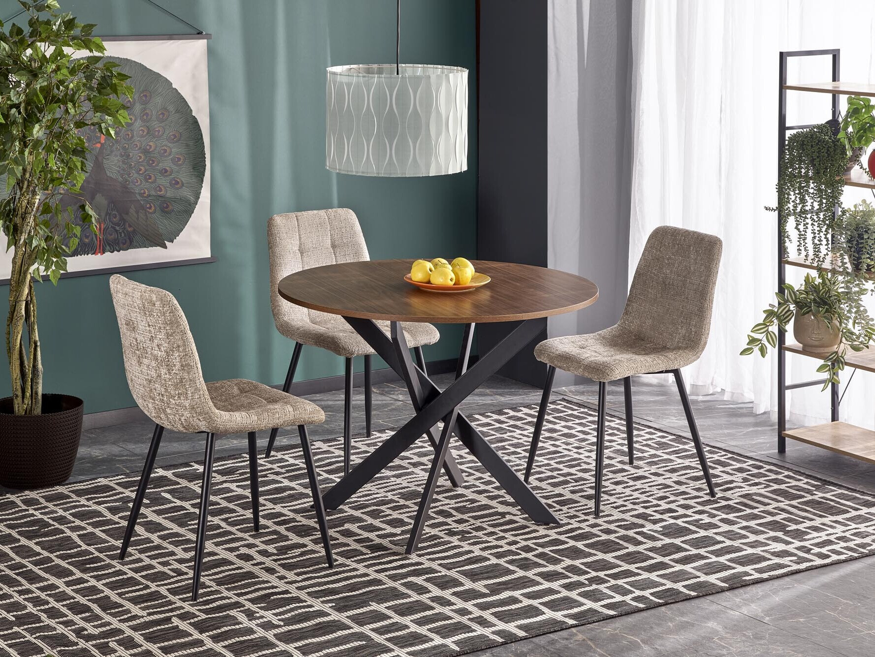 Table Houston 1788 (Noyer + Noir)