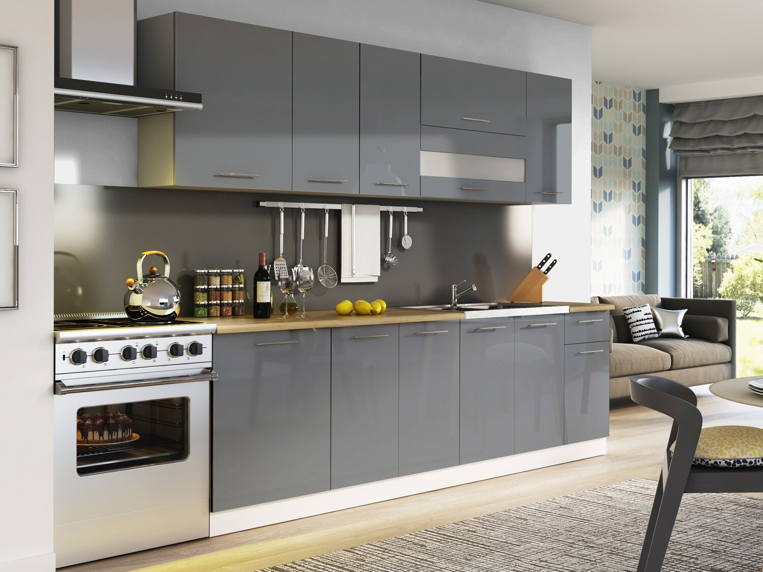 Cuisine complète modulaire Tiffa Grey 108