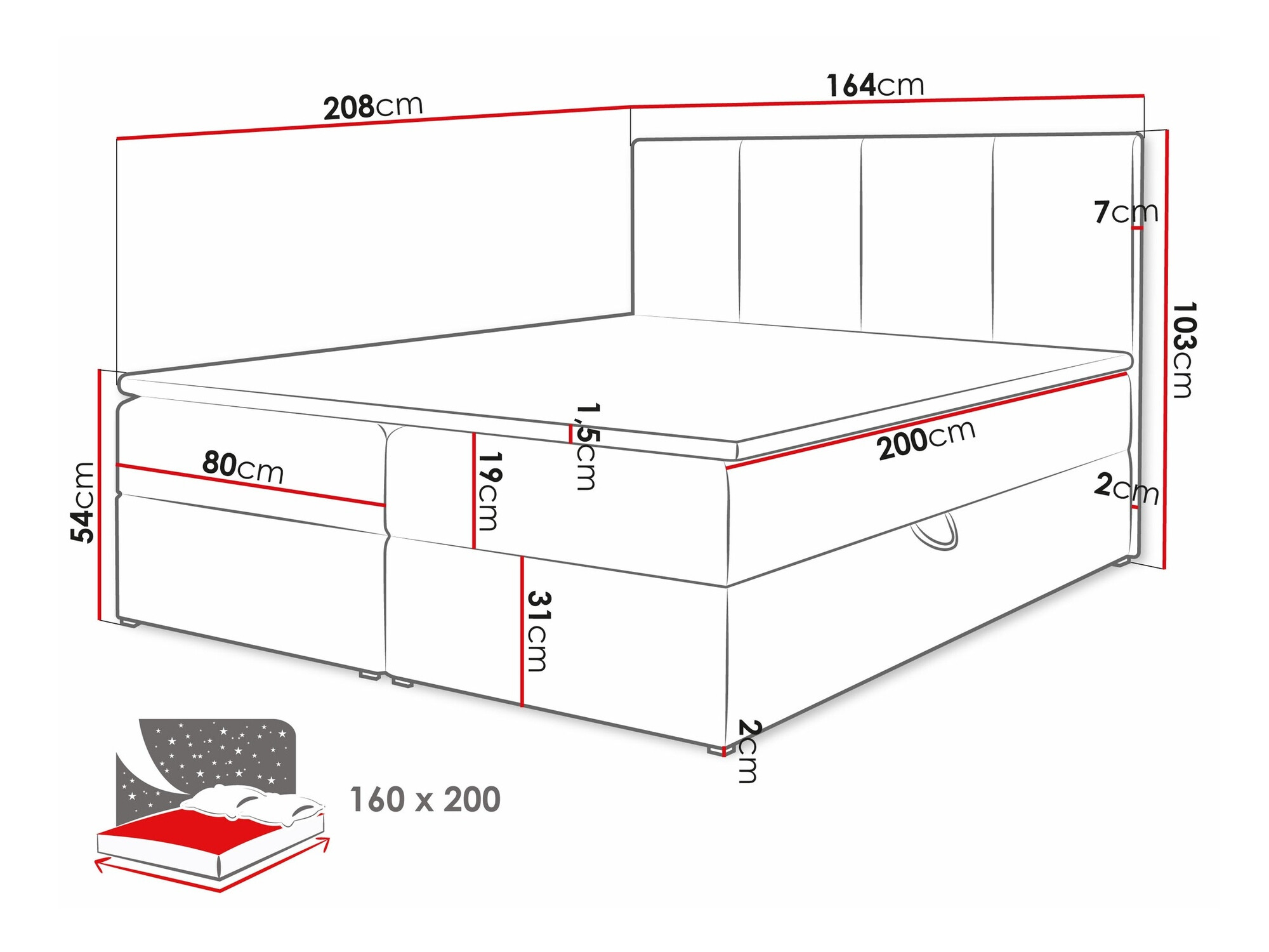 Lit boxspring Oppidum (Polo 894)