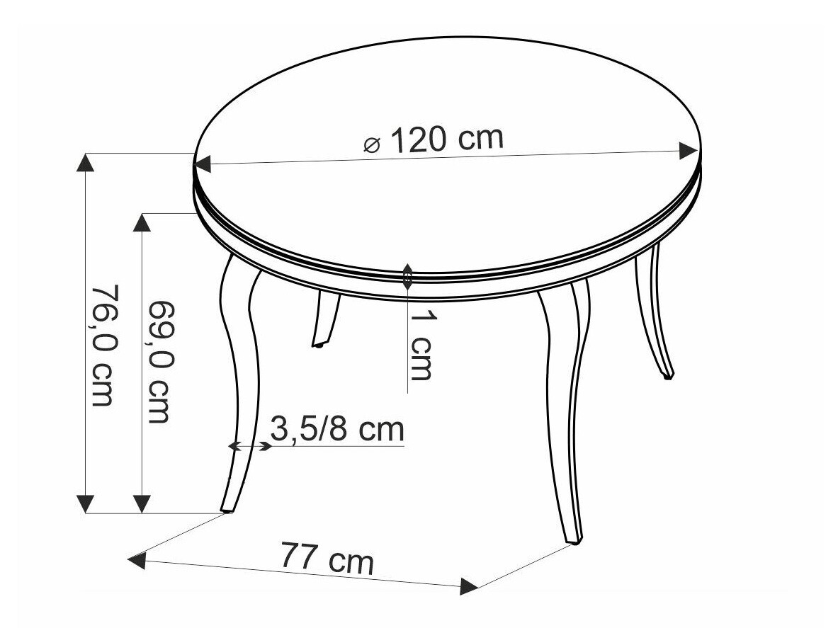 Table Houston 1813 (Noir + Doré)