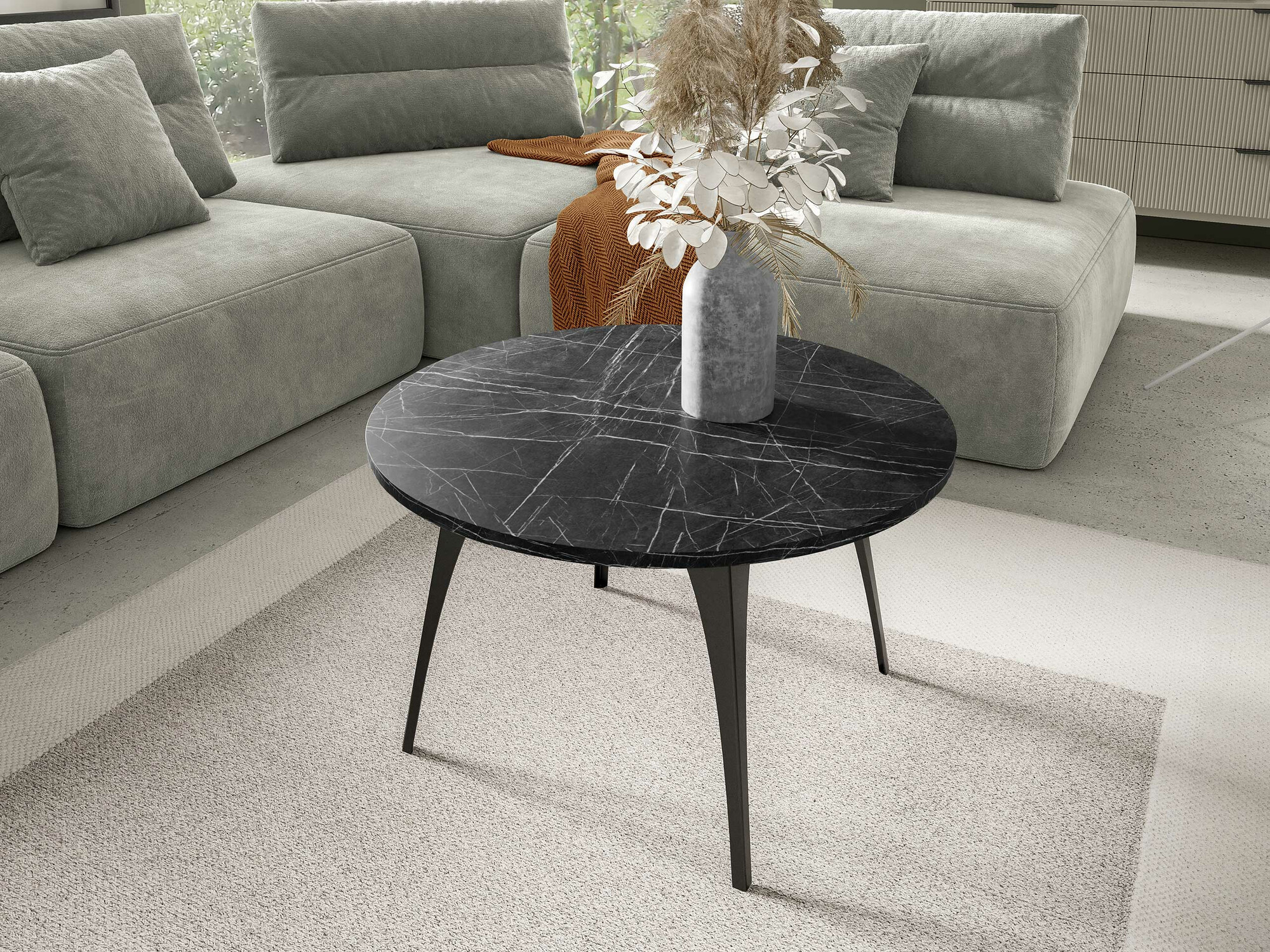 Table basse Oswego 126 (Marbre noir)