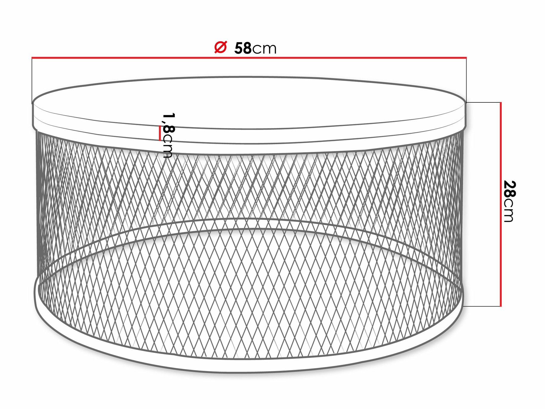 Table basse Oswego 127 (Noir)
