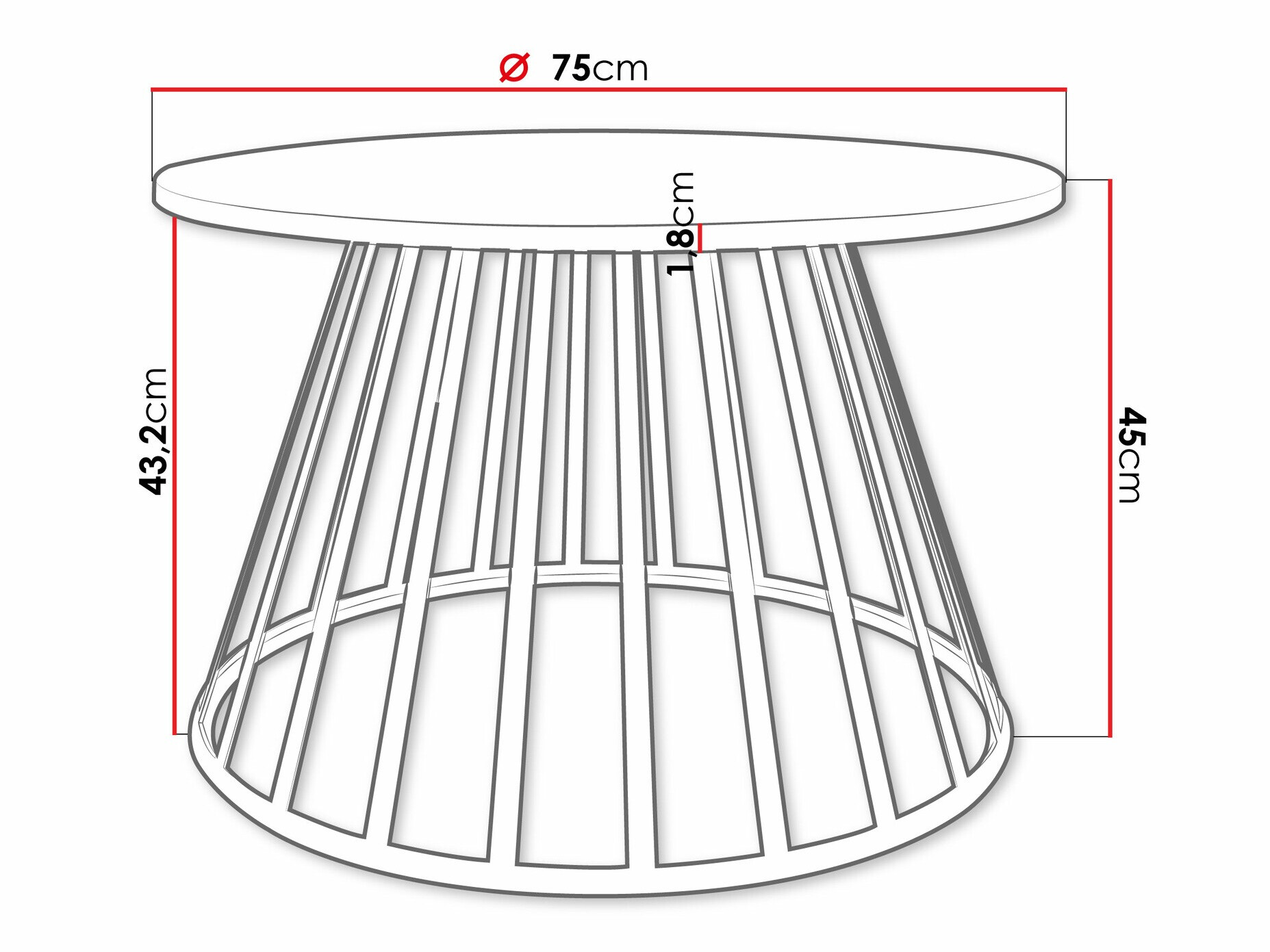 Table basse Oswego 129 (Blanc)
