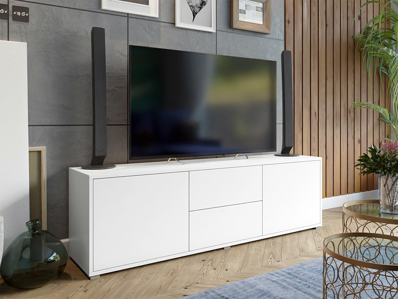 Meuble TV Comfivo Tutela (Blanc)