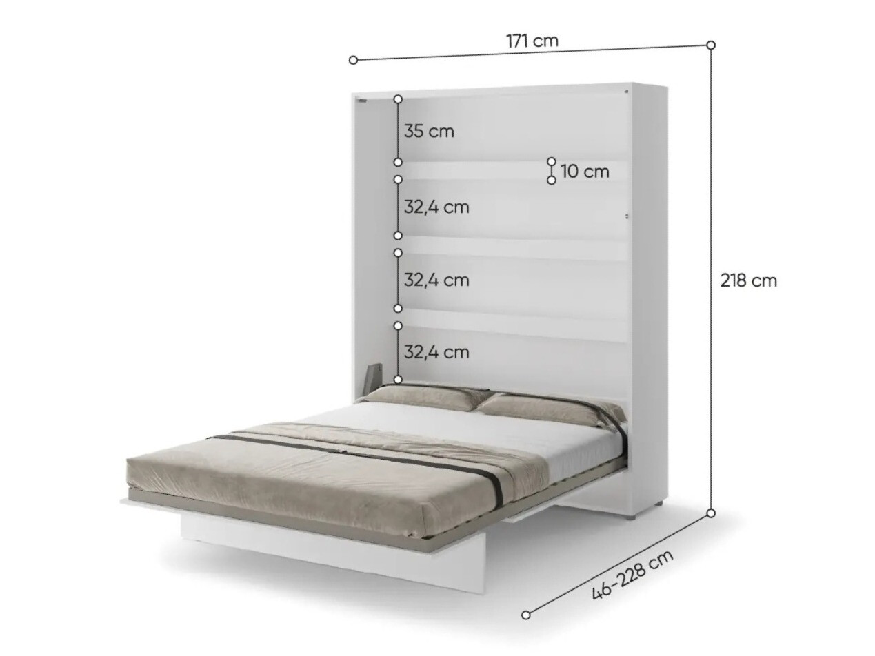 Lit escamotable Concept Pro Lenart (Blanc)