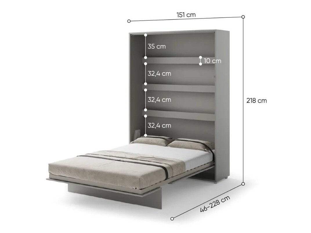 Lit escamotable Concept Pro Lenart (Gris)