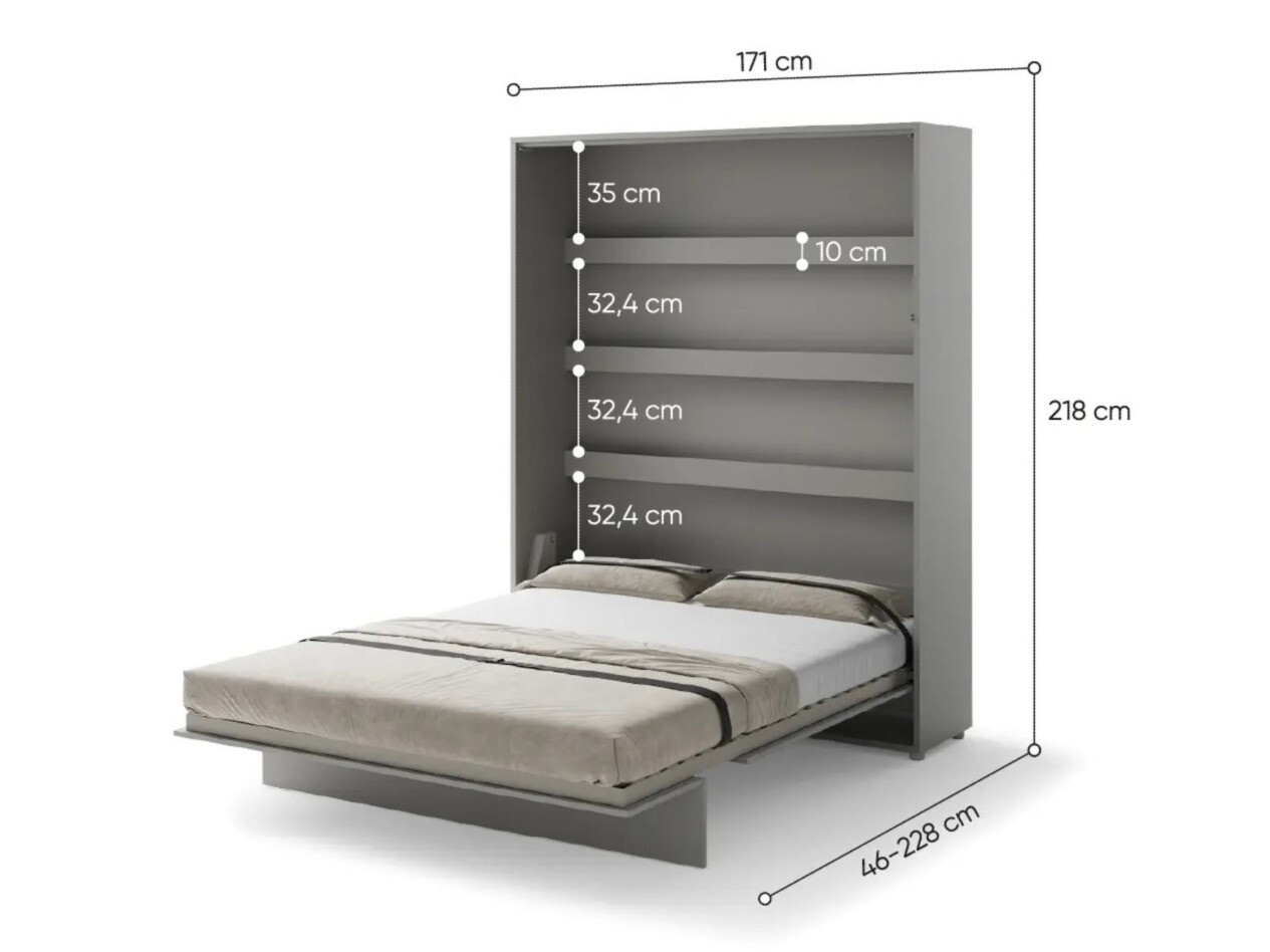 Lit escamotable Concept Pro Lenart (Gris)