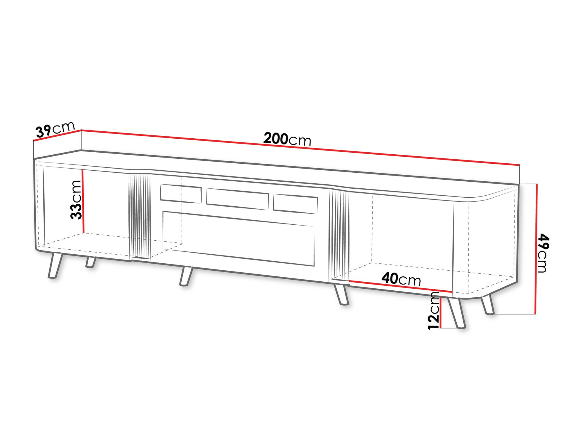 Meuble TV Modus (Cachemire + Noir)