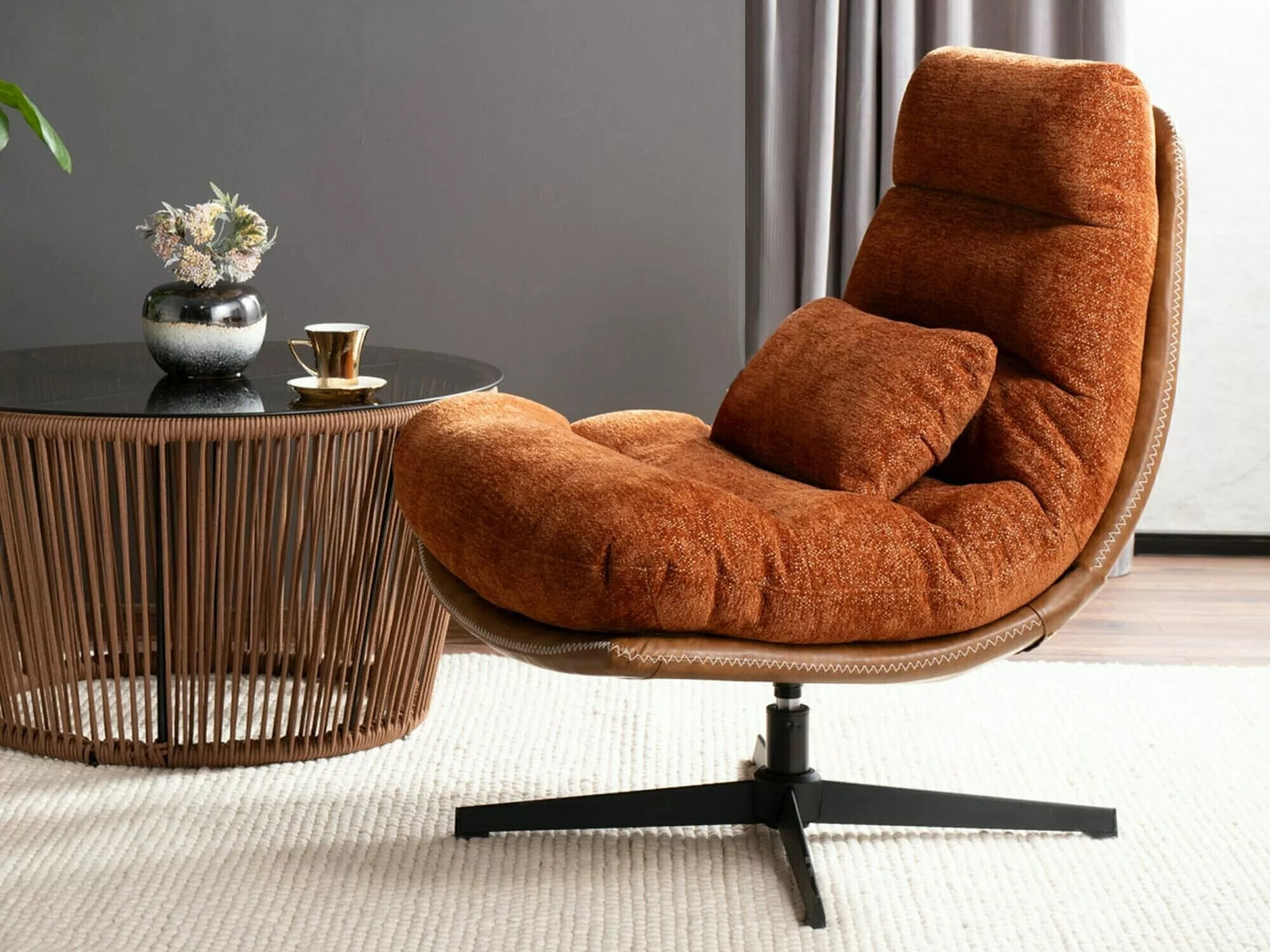 Fauteuil Detroit 508 (Orange sombre)