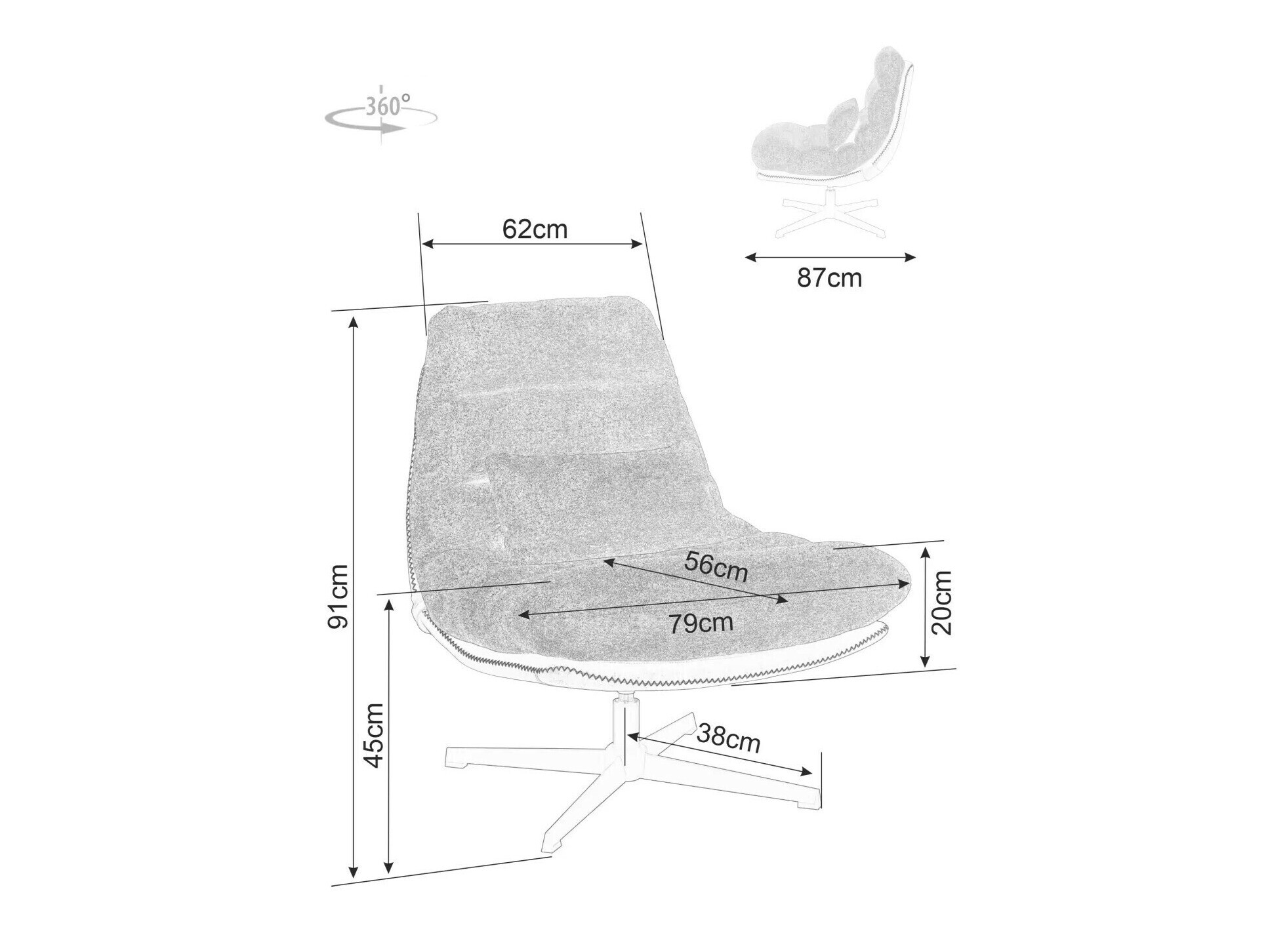 Fauteuil Detroit 508 (Orange sombre)