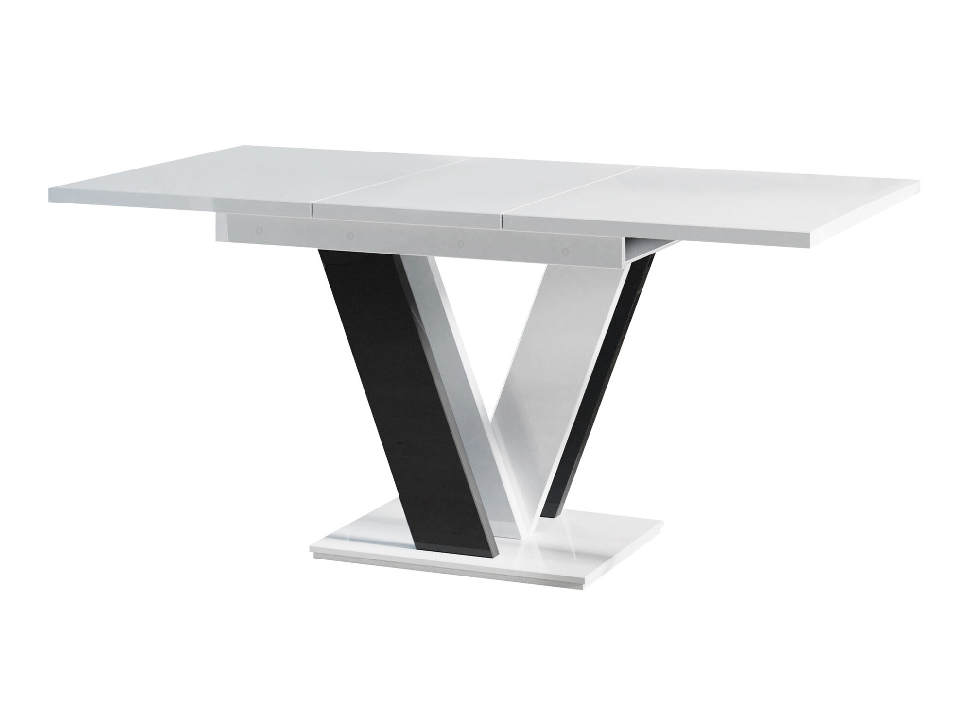 Table Musus (Blanc brillant + Noir brillant)